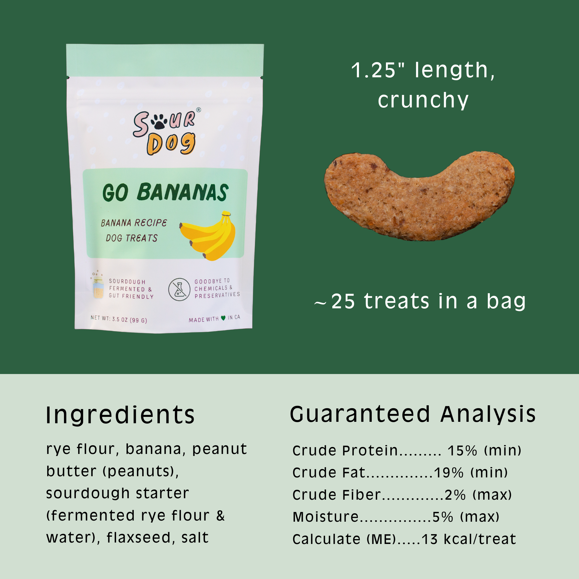 SourDog - Go Bananas - Banana Sourdough Dog Treats