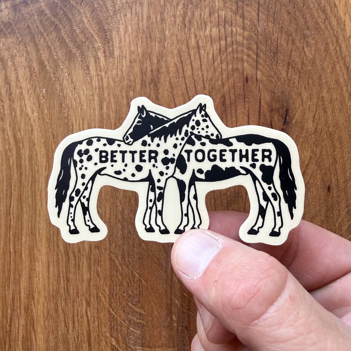 Steel Bison - Better Together Horses 3 Inch Small Matte Vinyl Sticker
