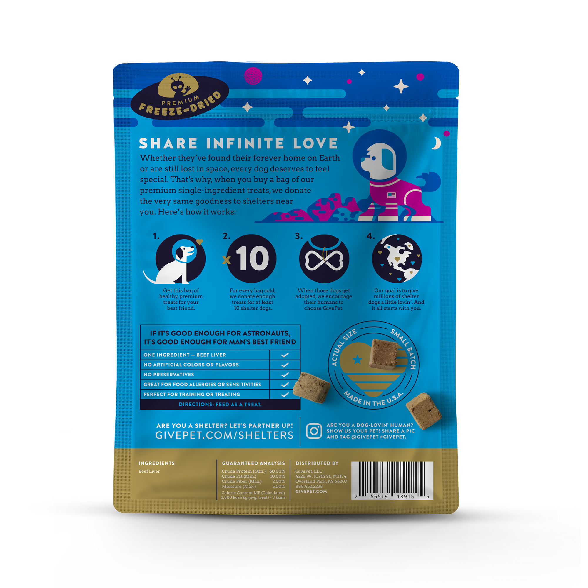 GivePet - GivePet Space Cowboy Freeze-Dried Dog Treats