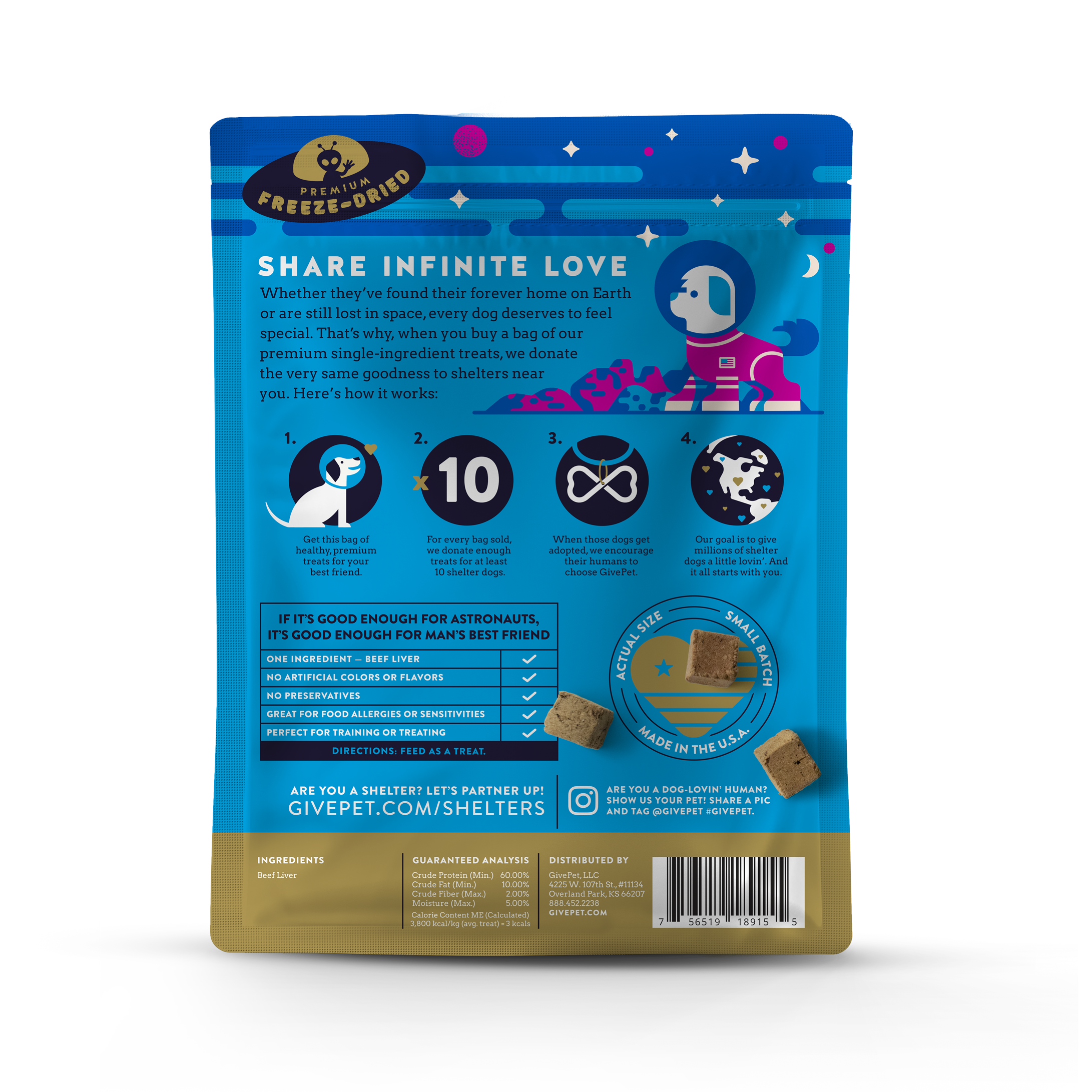 GivePet - GivePet Space Cowboy Freeze-Dried Dog Treats