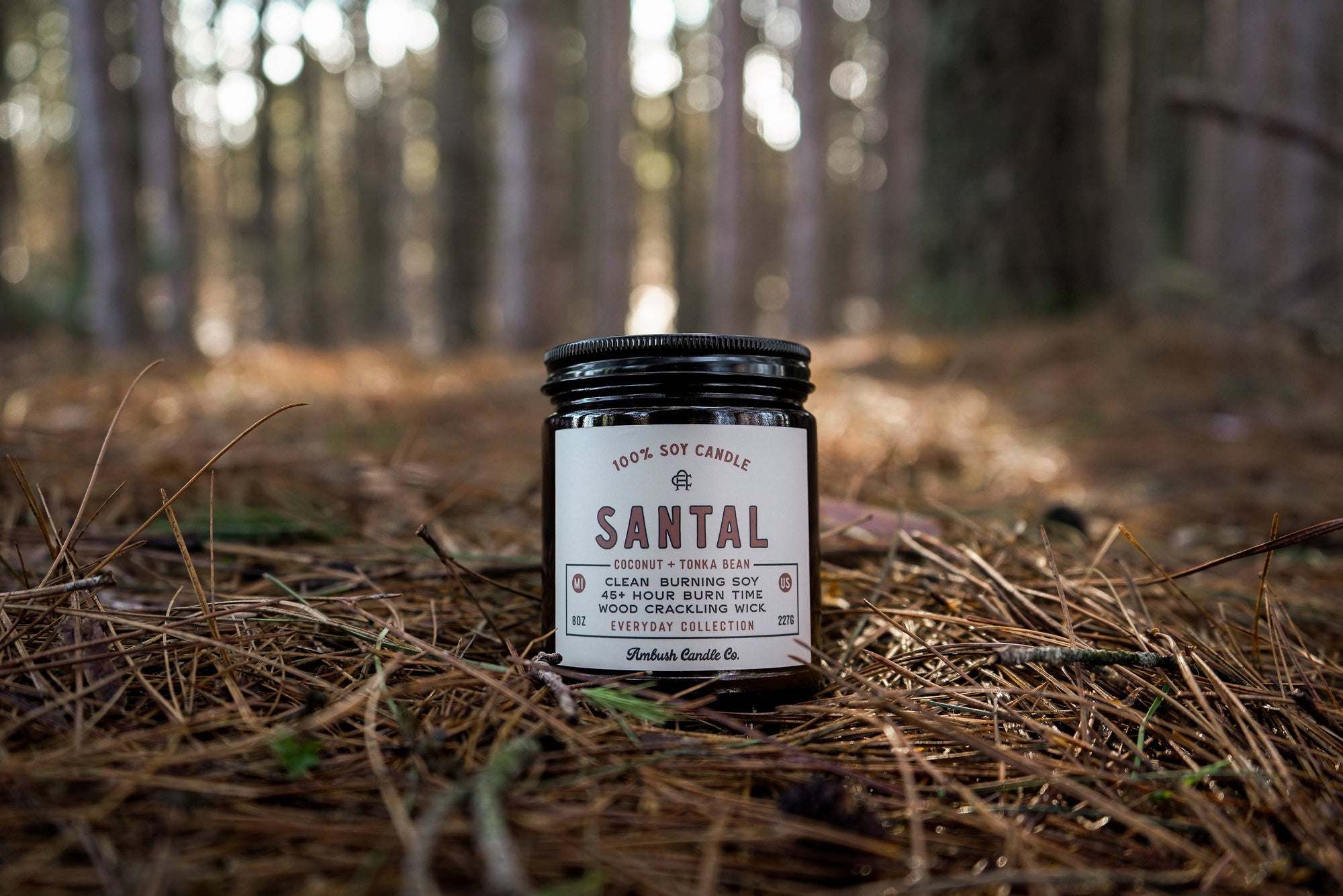 Ambush Candle Co. - Santal | Coconut + Tonka Bean 8oz Soy Candle