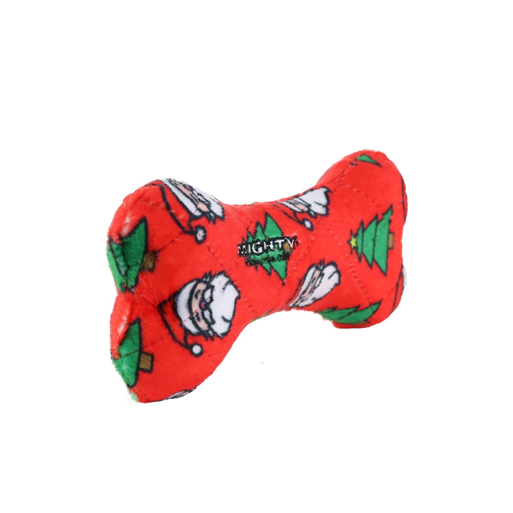 Tuffy Dog Toys - VIP Products - Mighty Bone- Medium Christmas Squeaky Dog Toy, No Stuffing