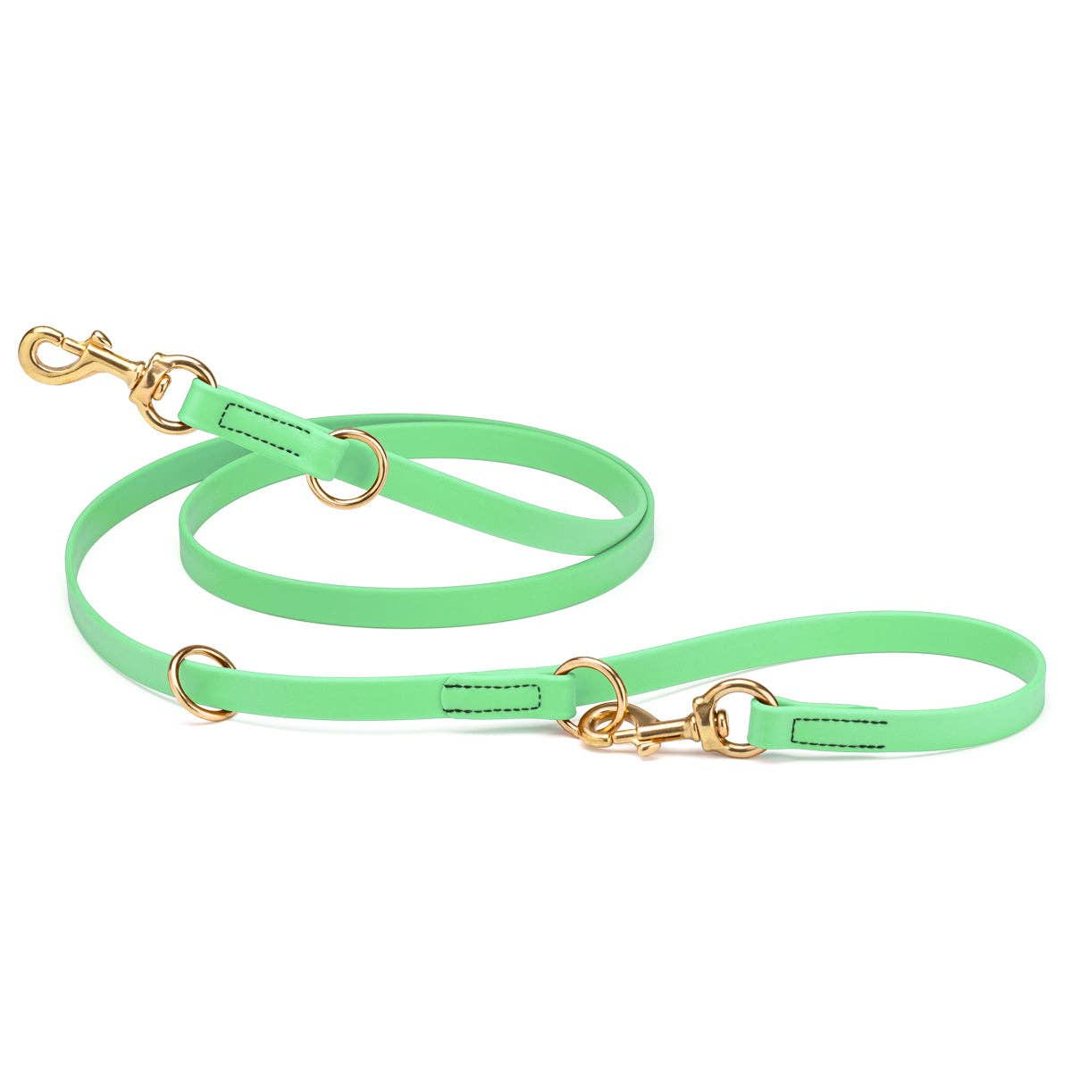 Dogline - Viper Biothane Adjustable Multi-Purpose Dog Leash with Brass Hardware, 7FT: Cerulean Blue