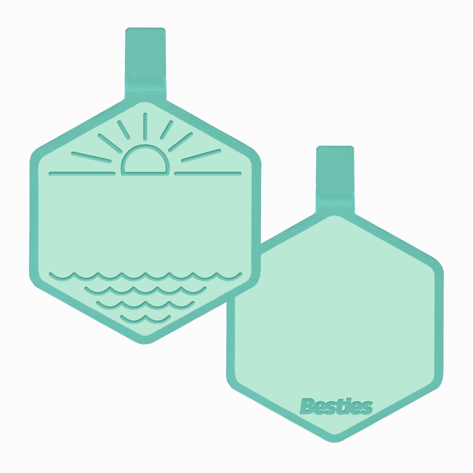 Besties Pets - Salt and Sun Silicone Dog ID Tag: Sage