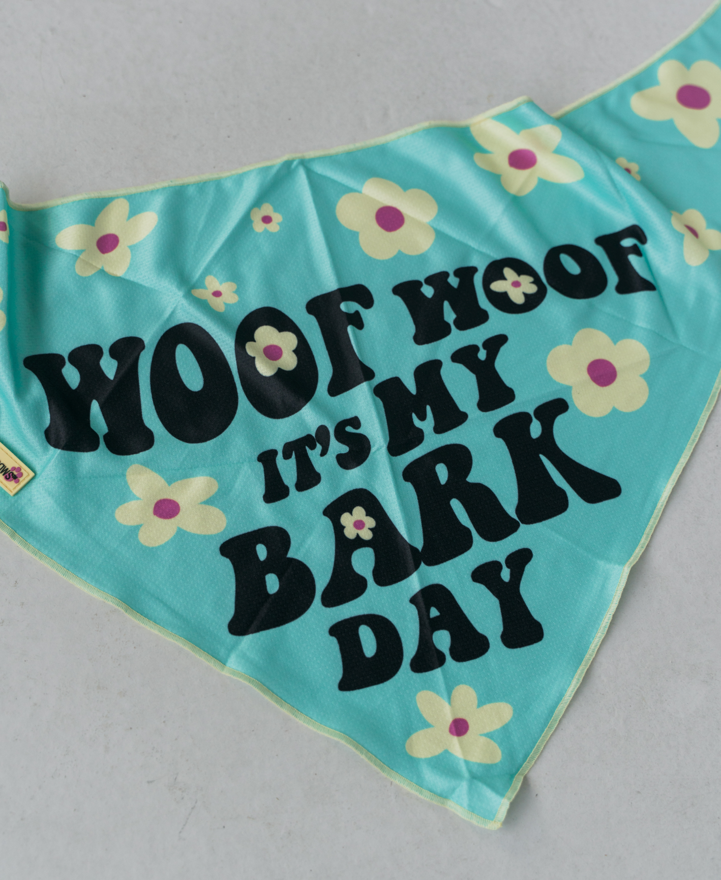 dexypaws - Woof Woof It’s My Bark Day Cooling Dog Bandana: S/M