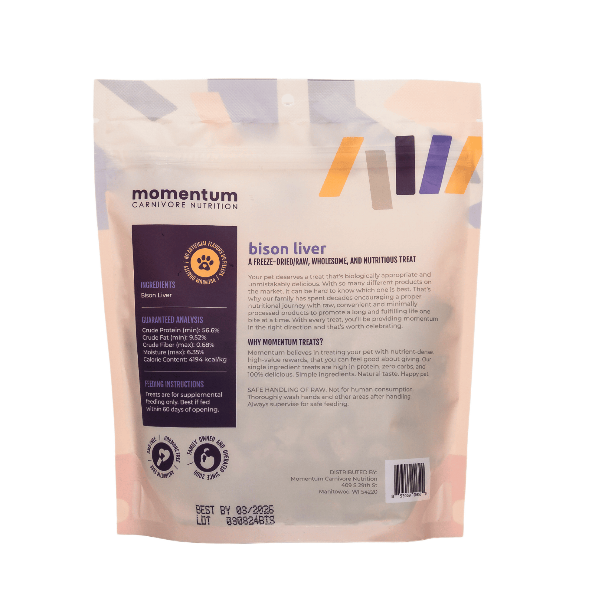 Momentum Carnivore Nutrition - Bison Liver Dog Treats (4 oz)