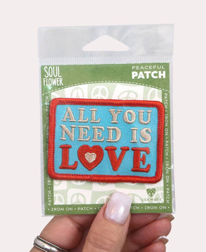 Soul Flower - All You Need Is Love Iron-On Patch - Embroidered Patches