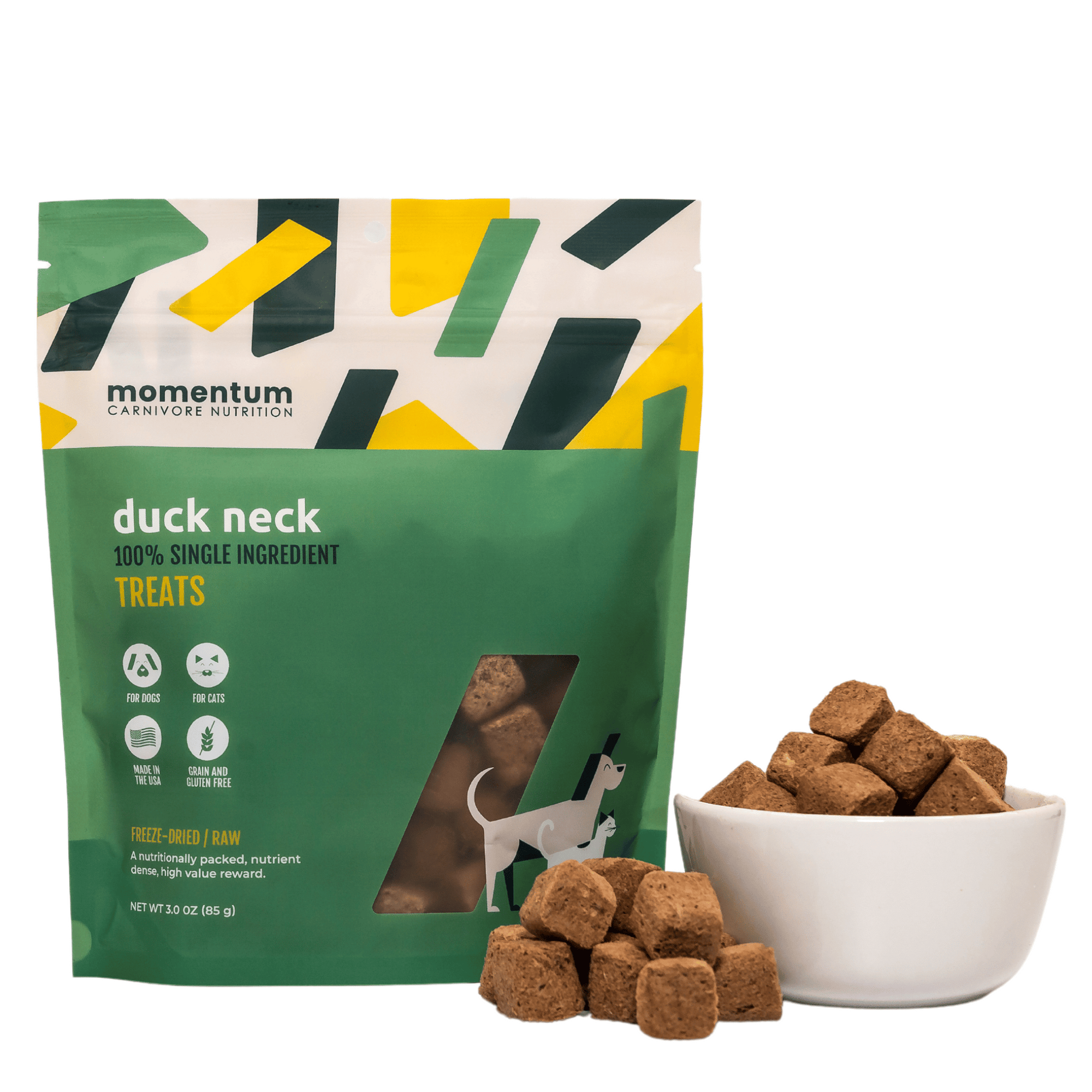 Momentum Carnivore Nutrition - Duck Neck Dog Treats: 3 oz.