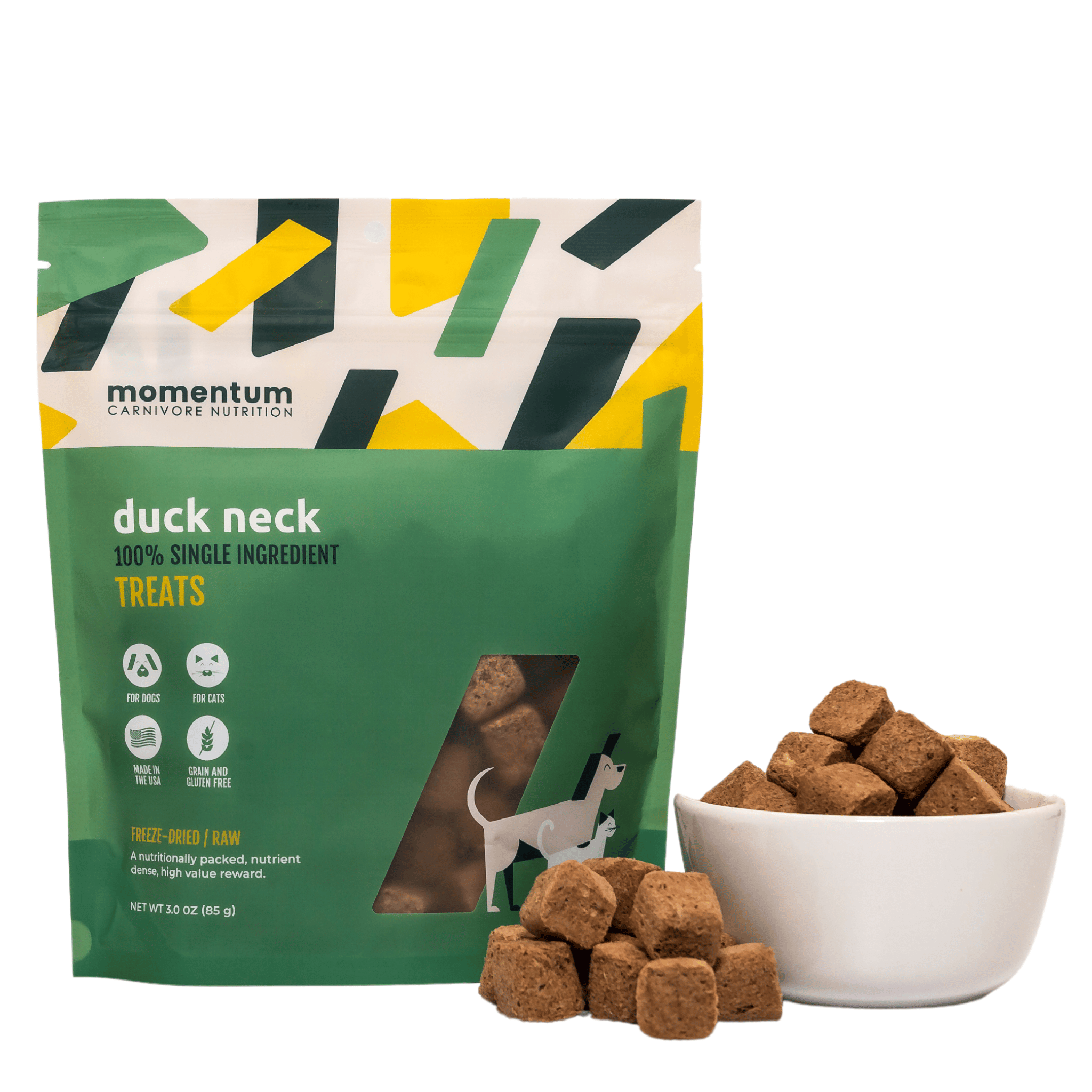 Momentum Carnivore Nutrition - Duck Neck Dog Treats: 3 oz.