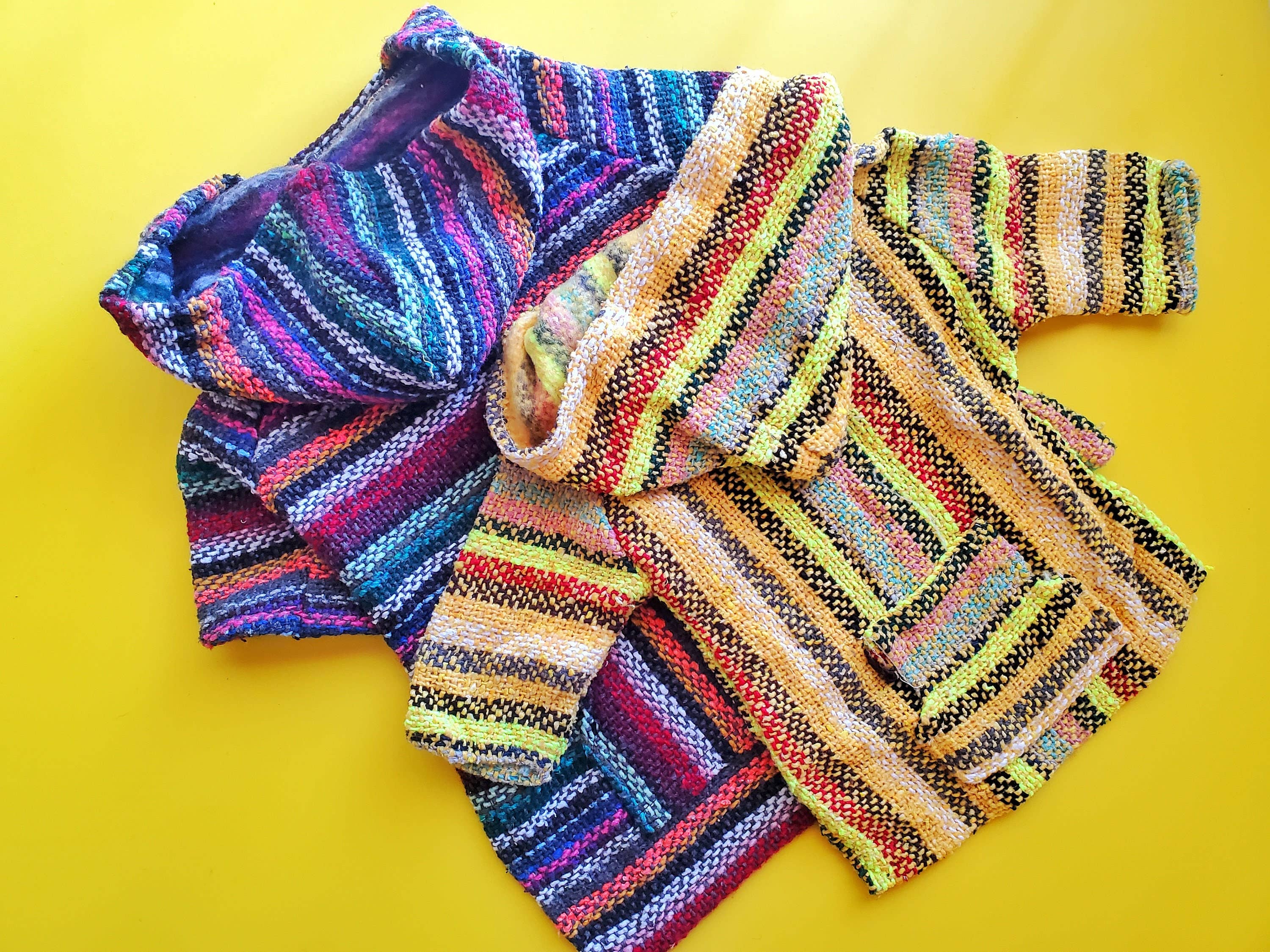 Mom And Pup Co. - Baja Dog Poncho - Mexican Dog Hoodie, Boho Dog Sweater: Small