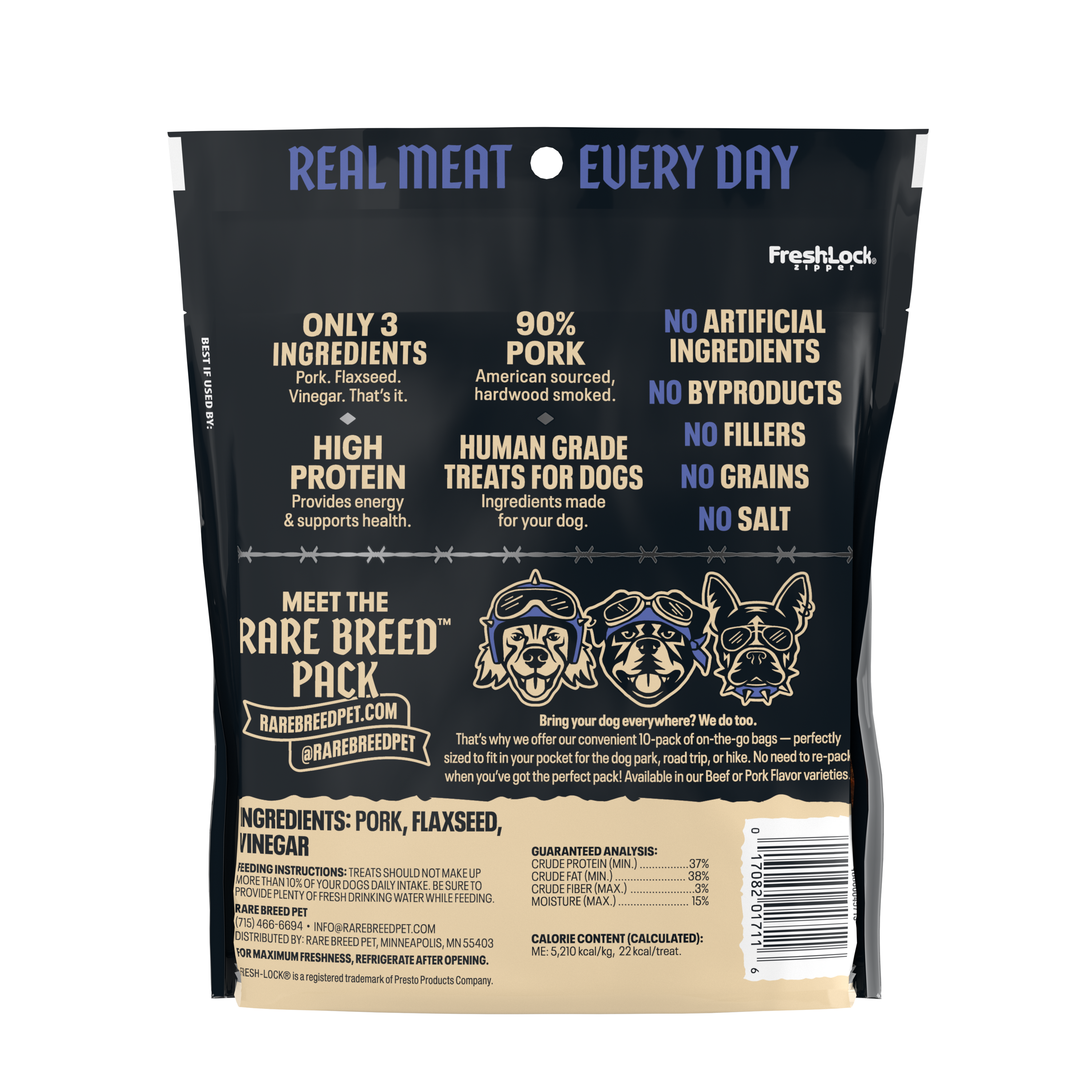Rare Breed - 1oz Pork Tender Meat Cuts - Sold as a 12ct Case