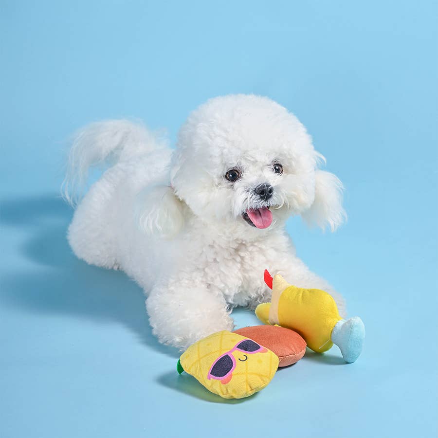 Hugsmart Products Inc - Food Party Pina Cola Dog Plush Toy
