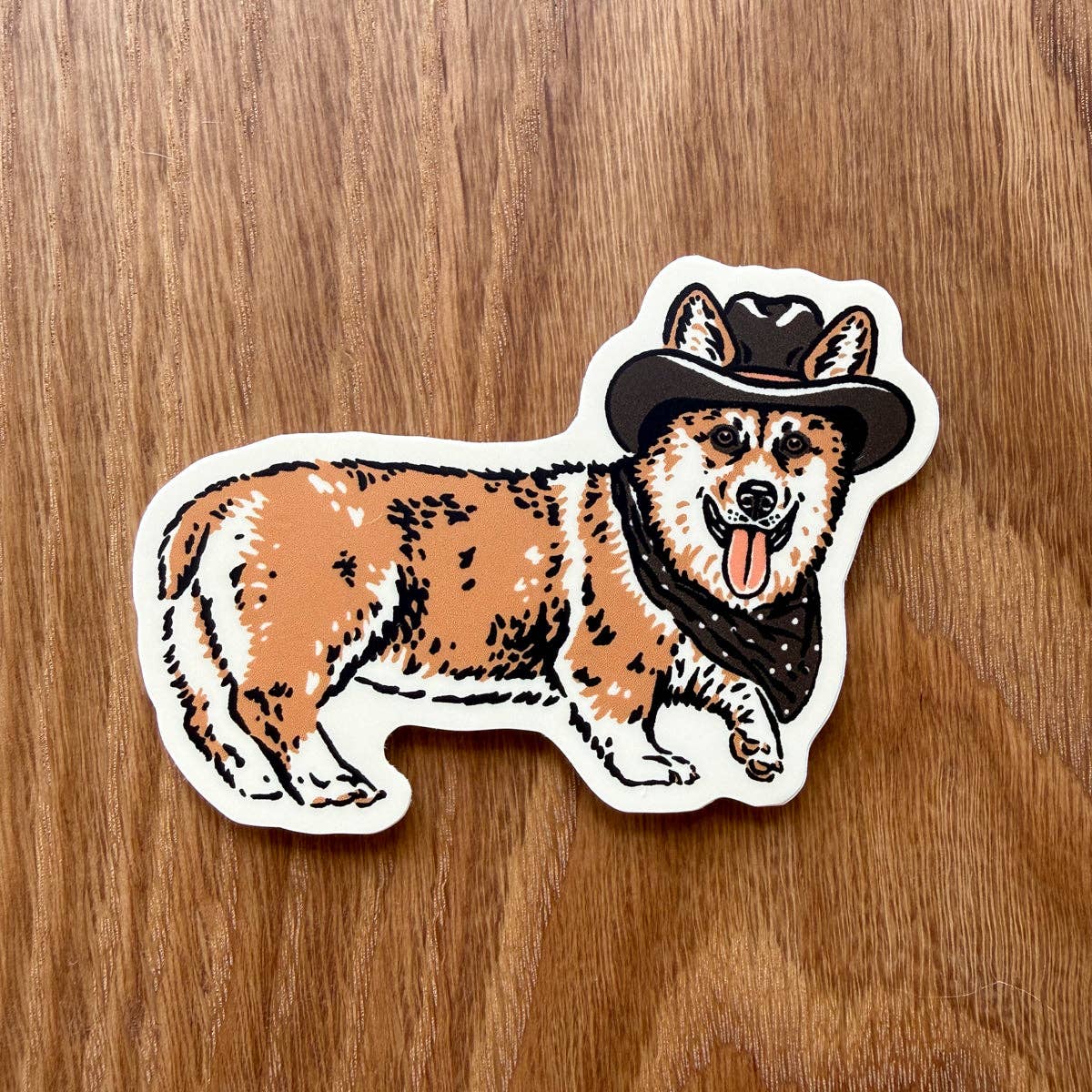 Steel Bison - Corgi Cowdog Full Body 3 Inch Matte Vinyl Sticker