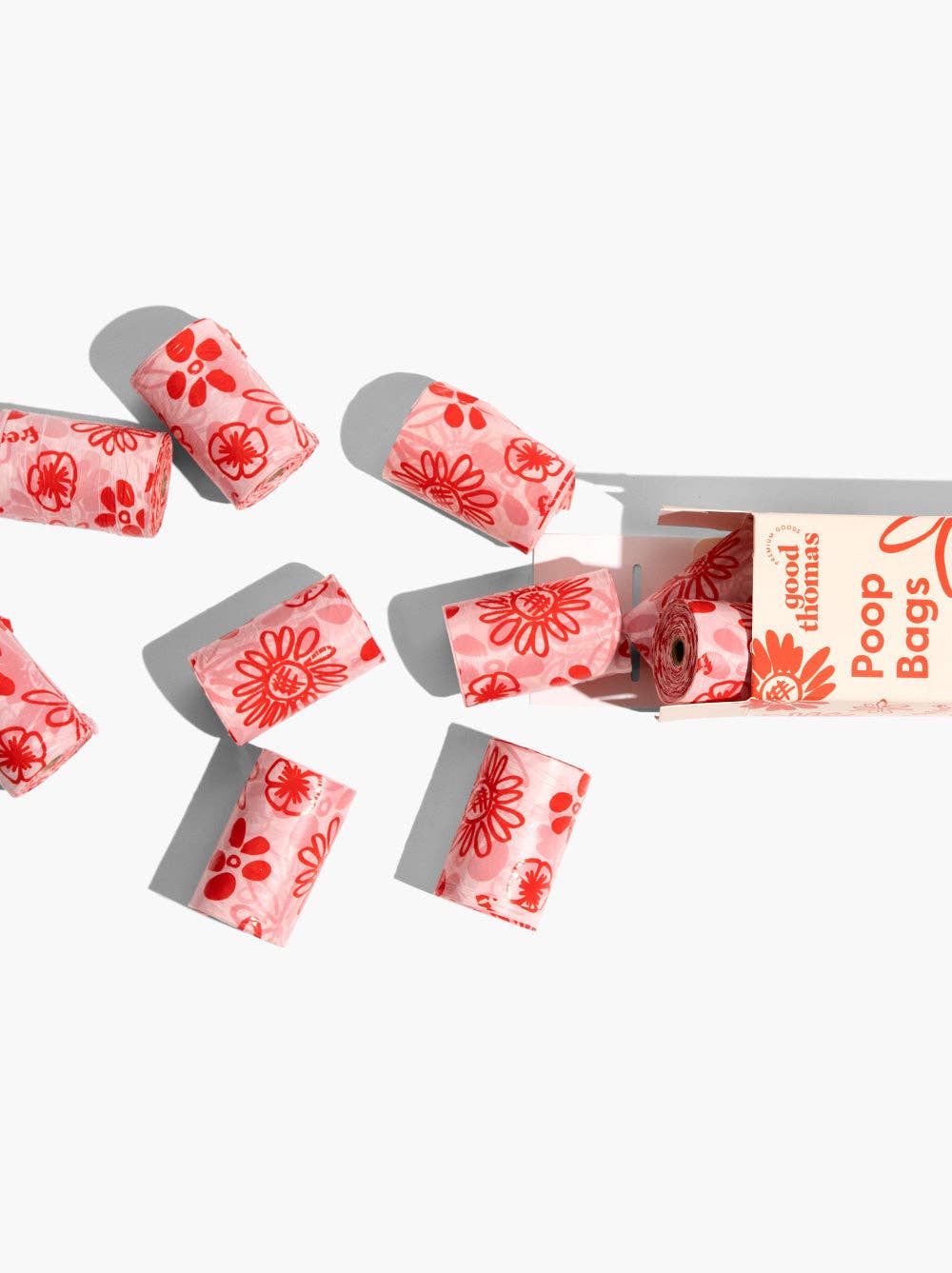 Good Thomas - Fresh as Daisies Poop Bags (1 Box): One Box of 8 Rolls
