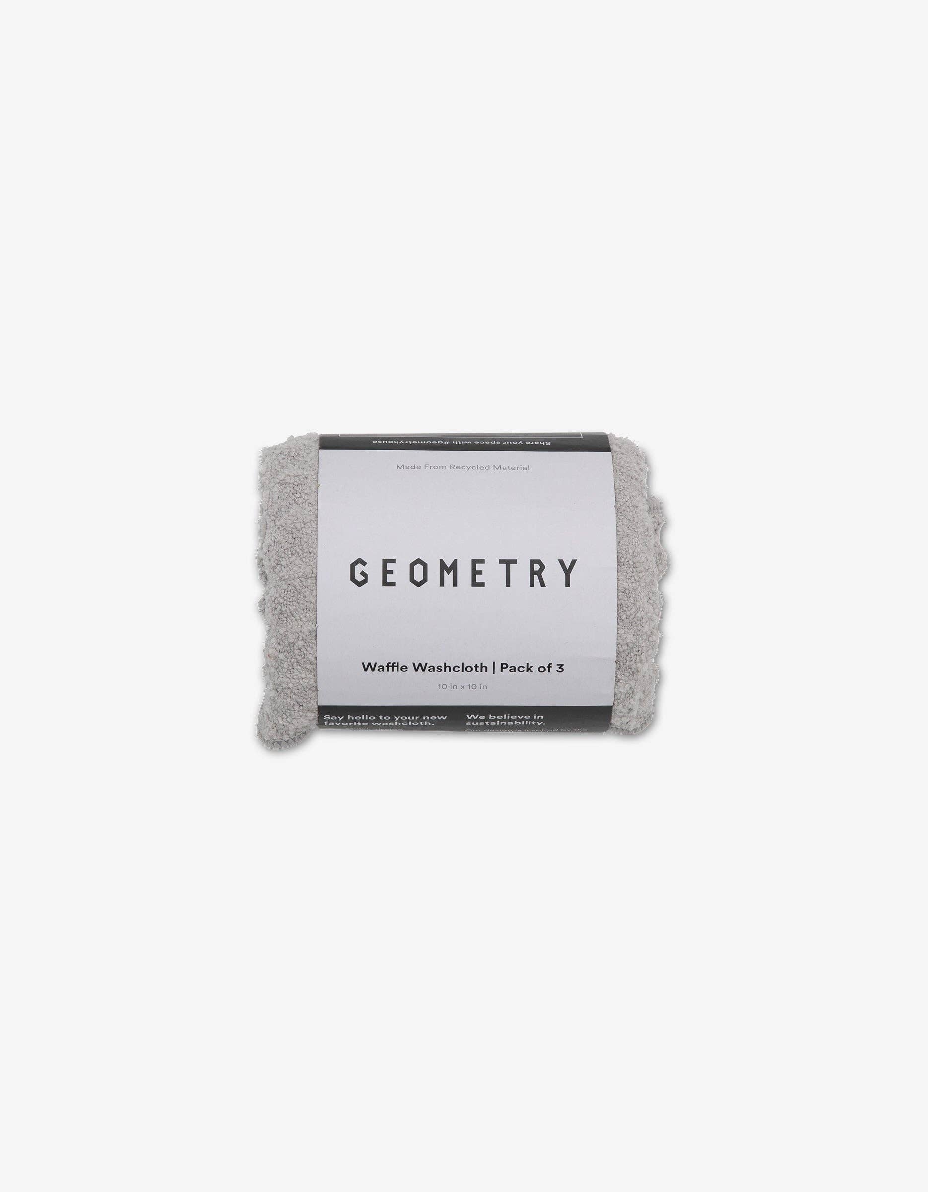 Geometry - Stone Waffle Washcloth Set