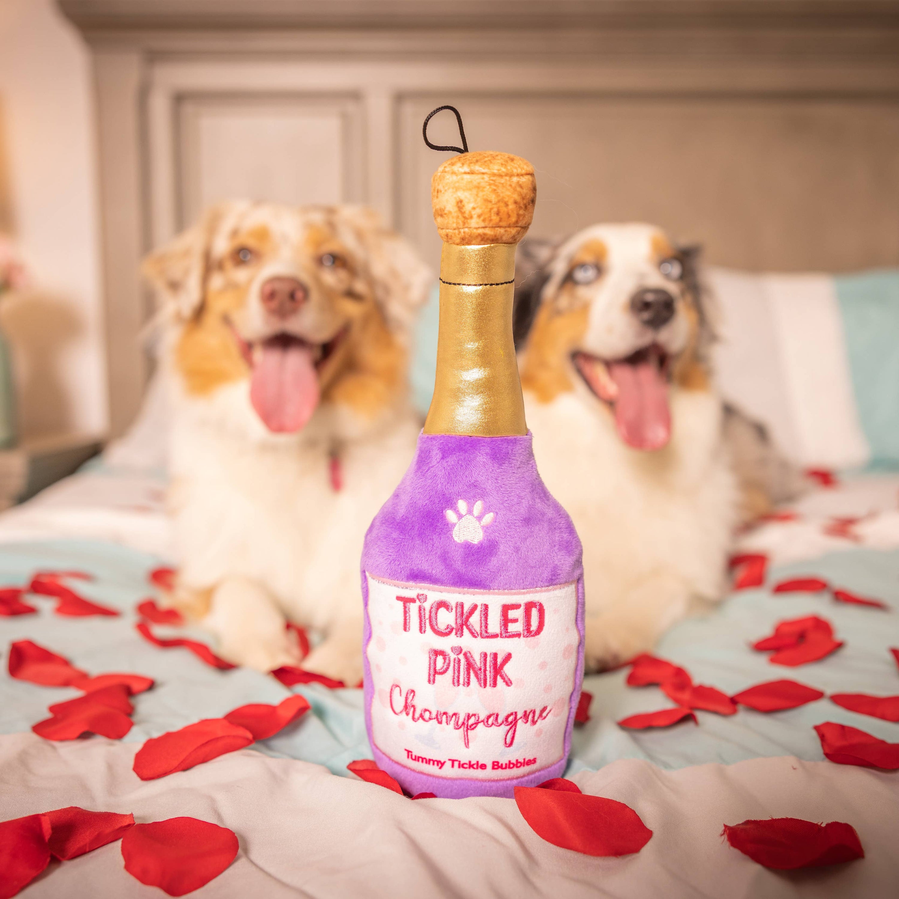 Huxley & Kent - Tickled Pink Chompagne Dog Toy (Large)