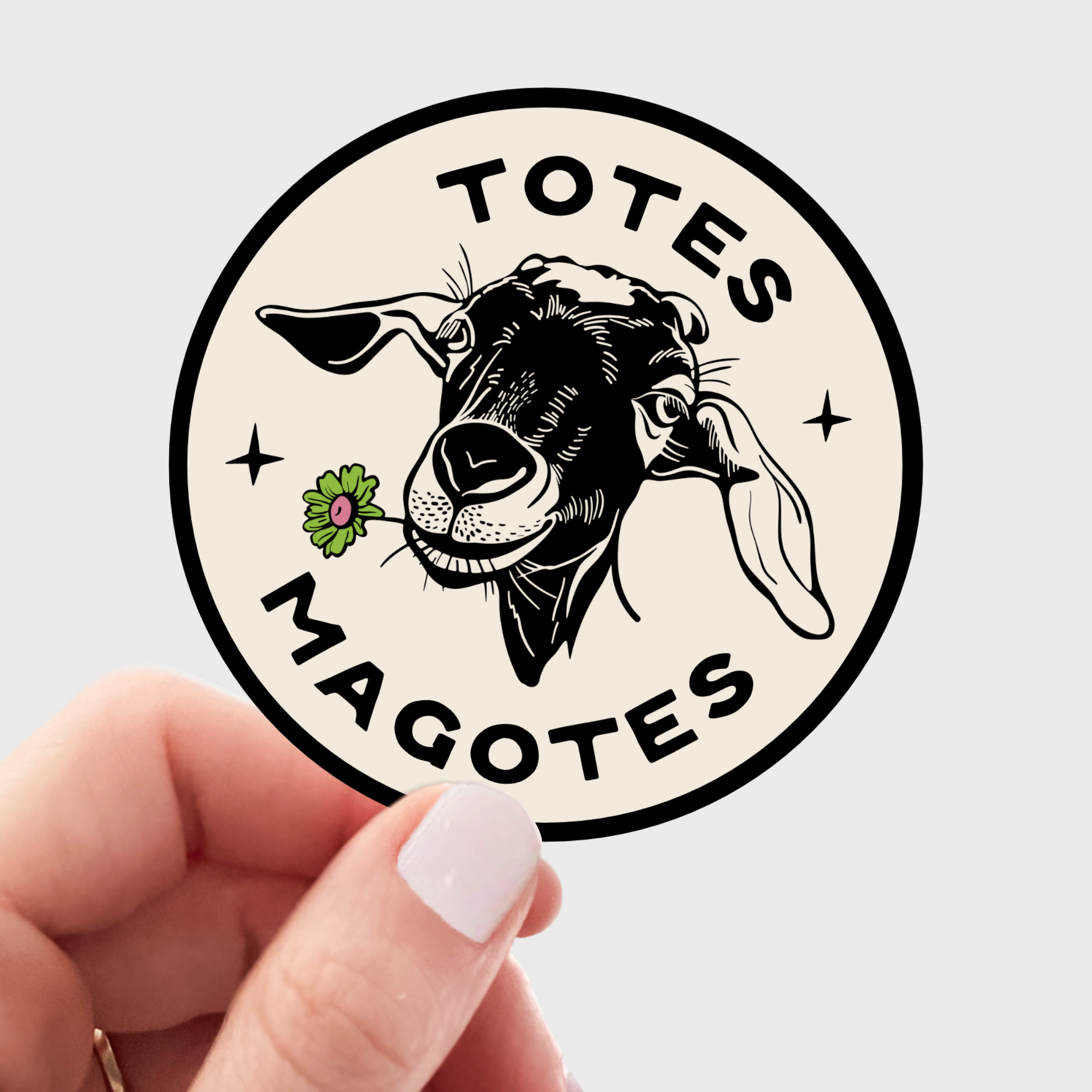 Yarnival - Totes Magotes Sticker - goat, farm, country, animal, cute