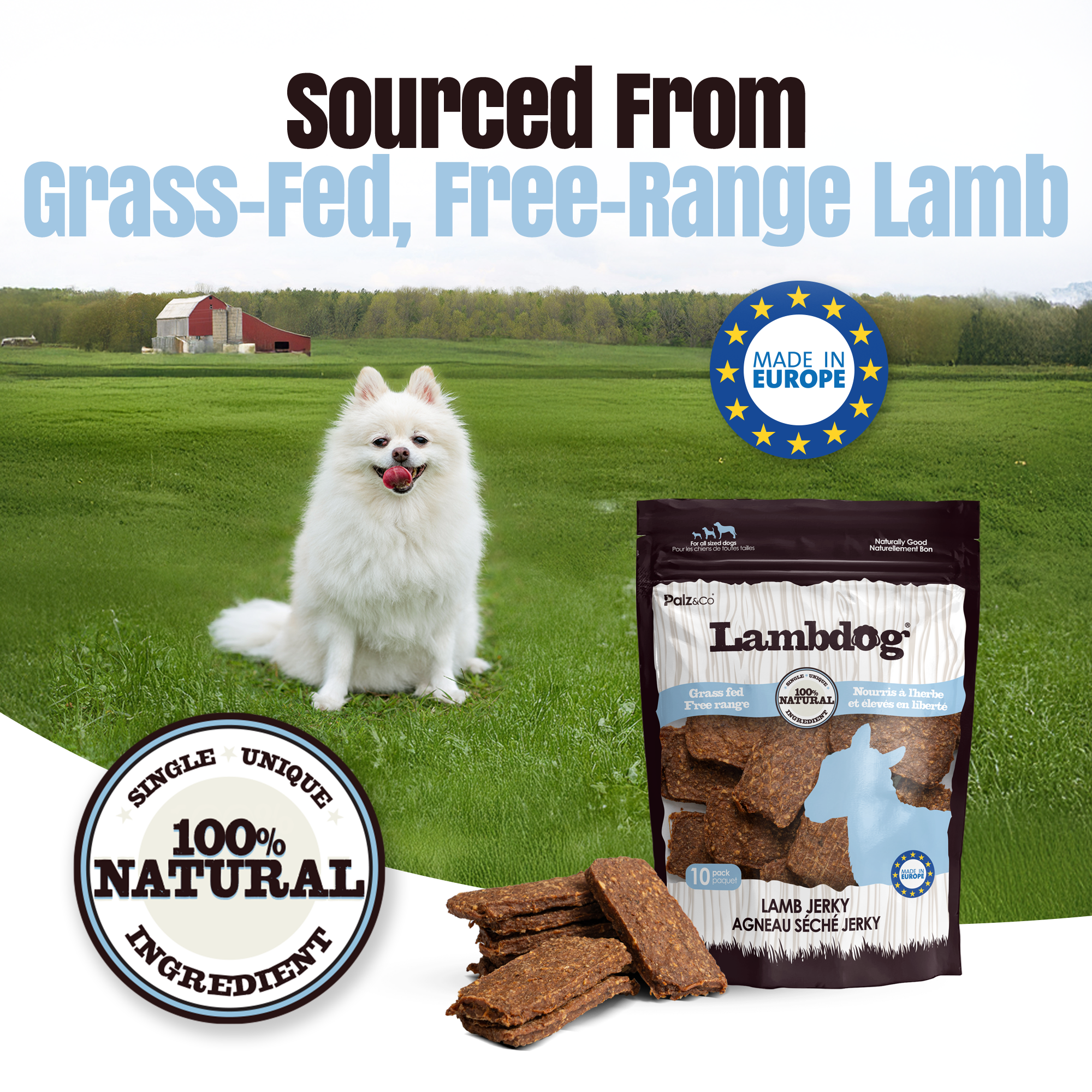 Palz&Co - Lambdog Lamb Jerky (Pack of 10)