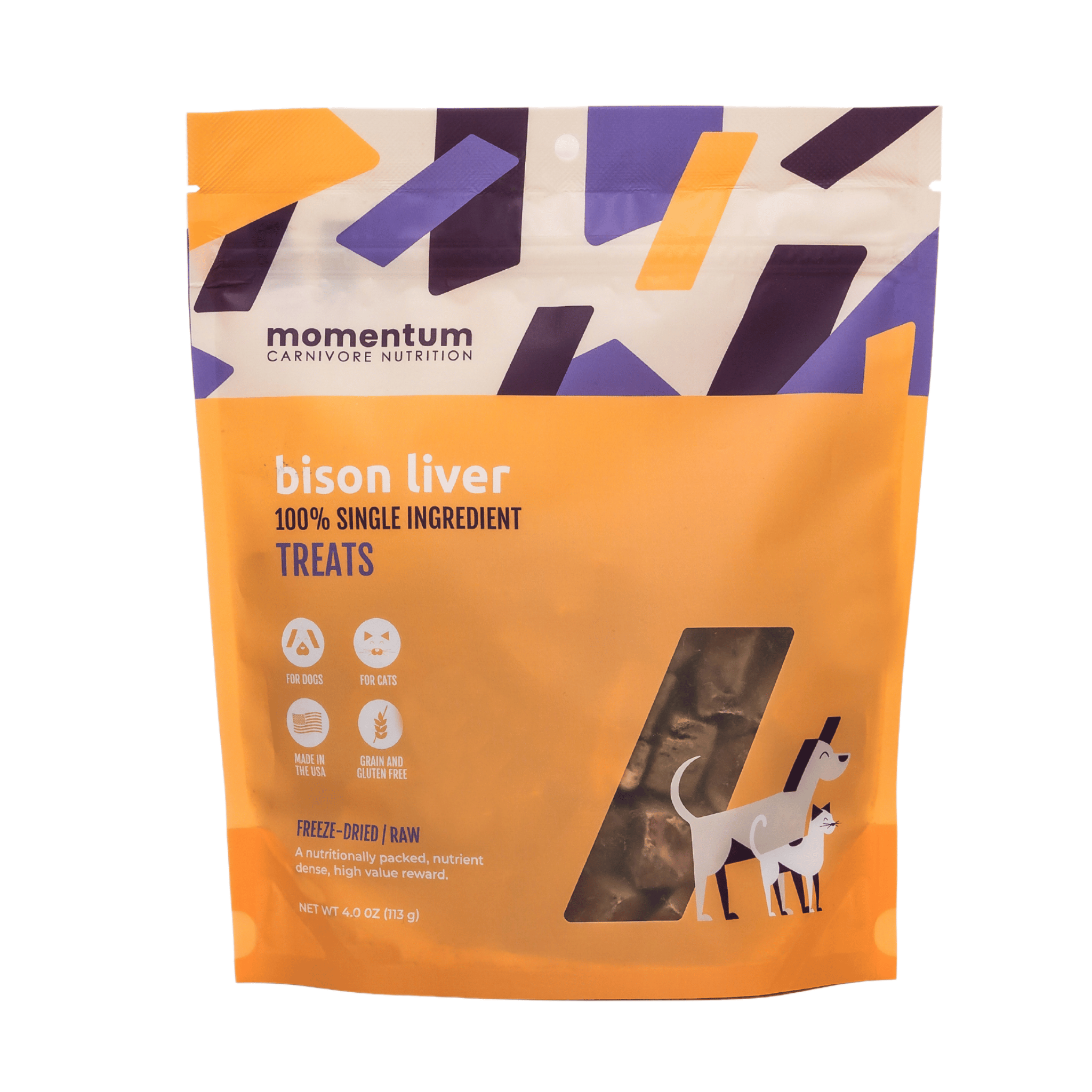 Momentum Carnivore Nutrition - Bison Liver Dog Treats (4 oz)