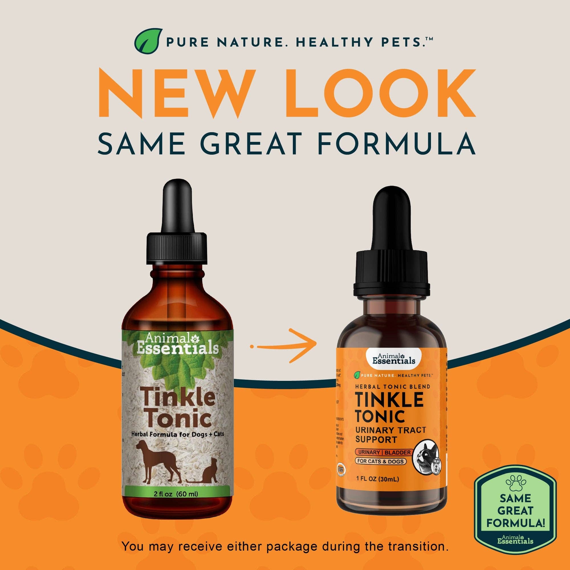 Animal Essentials | Tinkle Tonic Herbal Tonic Blend | Urinary Tract Support: 1oz