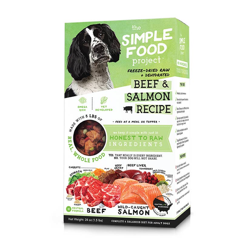 The Simple Food Project- Beef & Salmon Recipe for Dogs: Original Nuggets (6-lb)