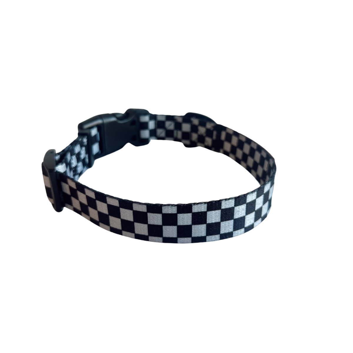 Local Beach - Local Beach Checker Adjustable Dog Collar Black: Black/Grey Checker / MD / Checker Dog Collar