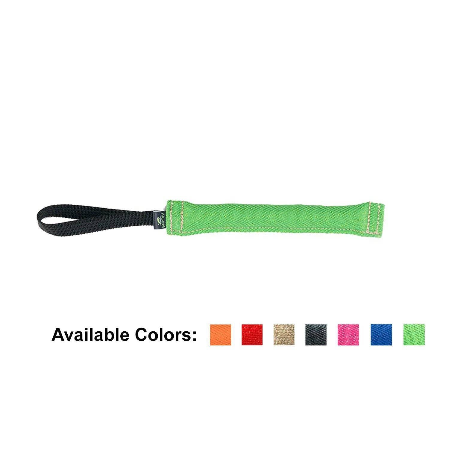 Dogline - Viper French Linen Tug Dog Toy: Orange / 12in L x 2in W