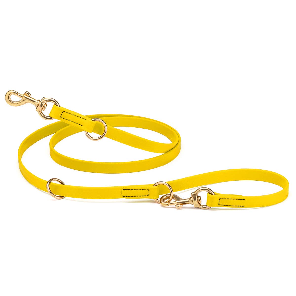 Dogline - Viper Biothane Adjustable Multi-Purpose Dog Leash with Brass Hardware, 7FT: Coyote Brown