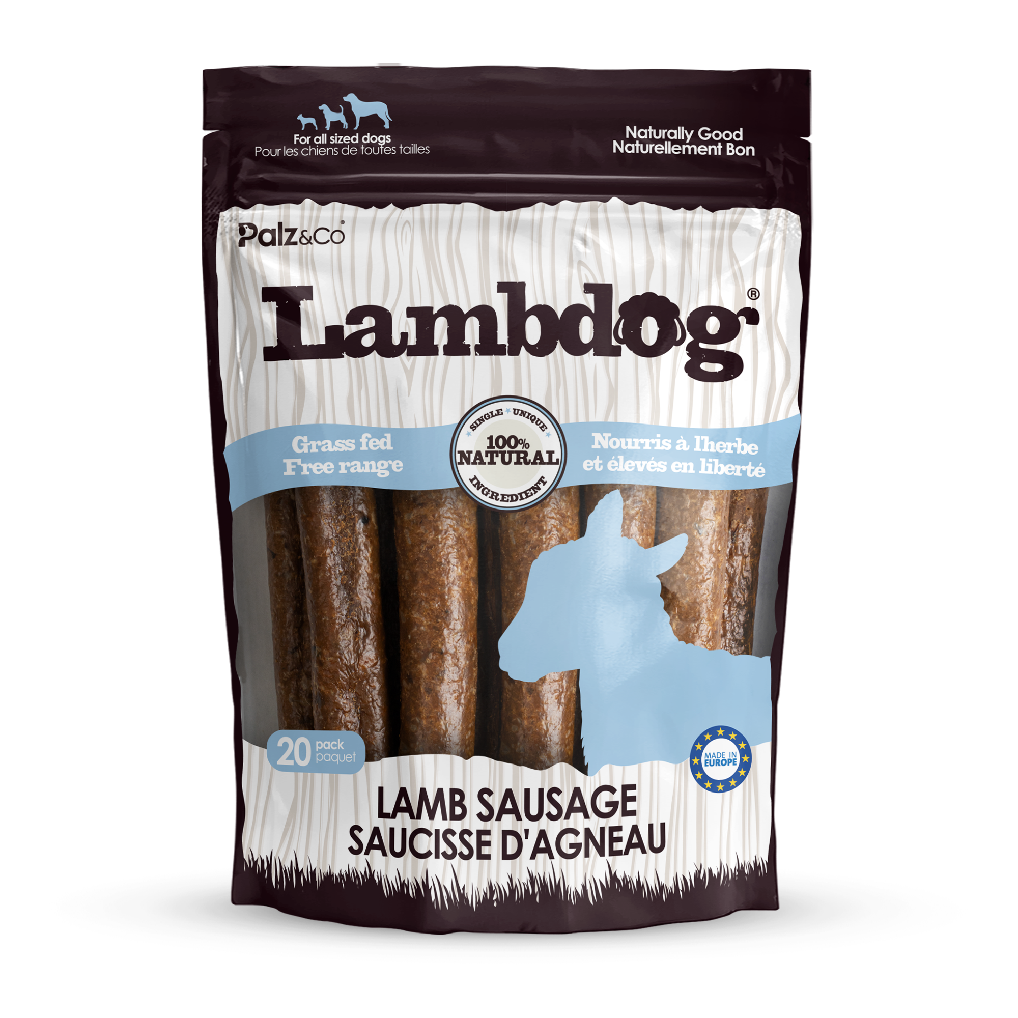 Palz&Co - Lambdog Lamb Sausage Treats: 20 Pack