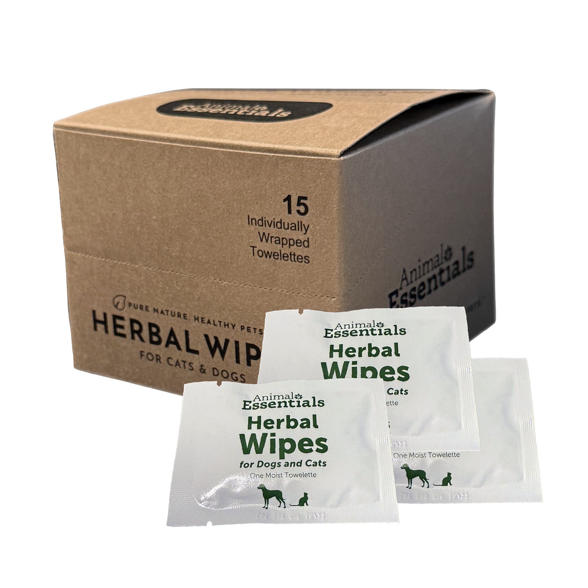 Animal Essentials - Herbal Wipes (15 count box)