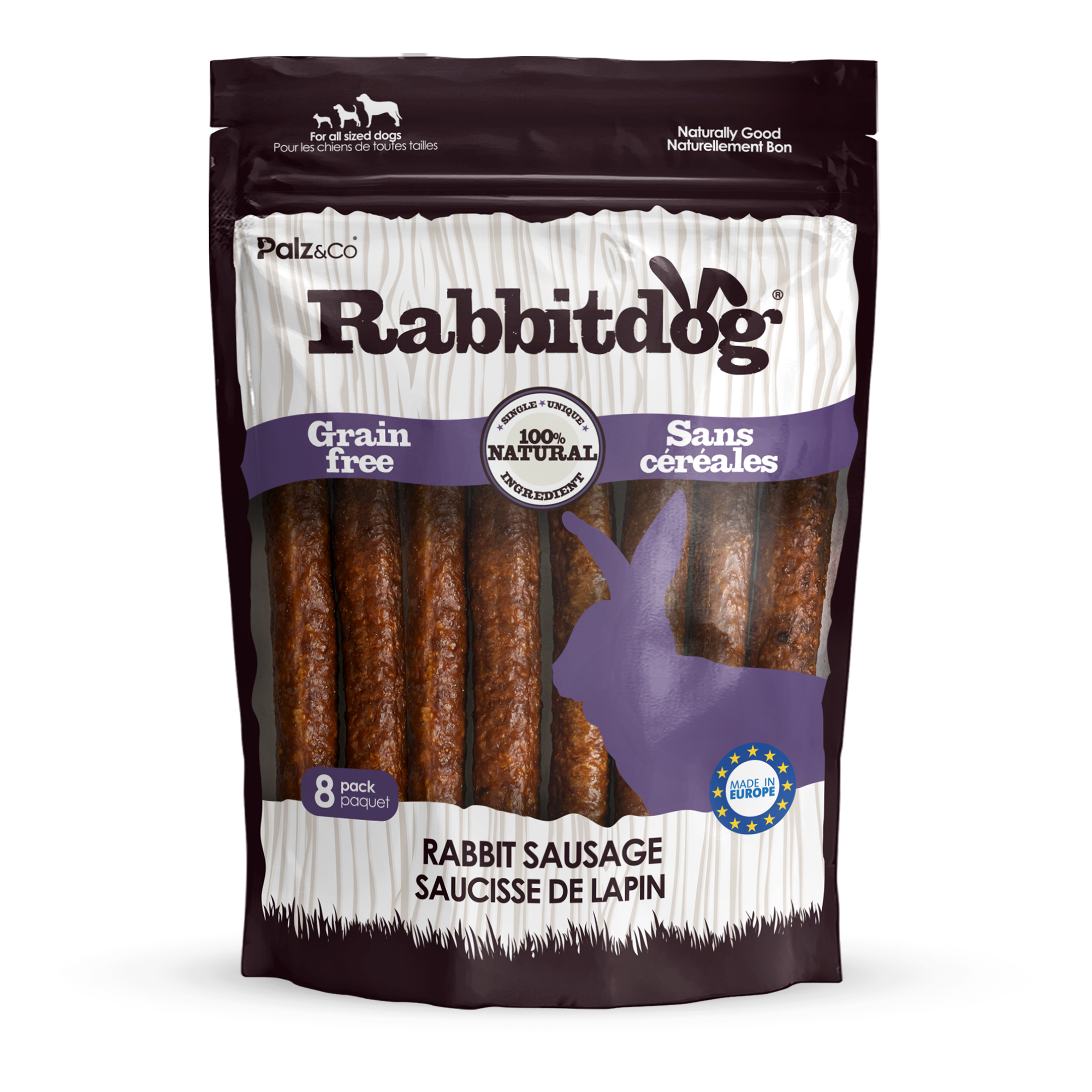 Palz&Co - Rabbitdog Rabbit Sausage Dog Treats: 8 Pack