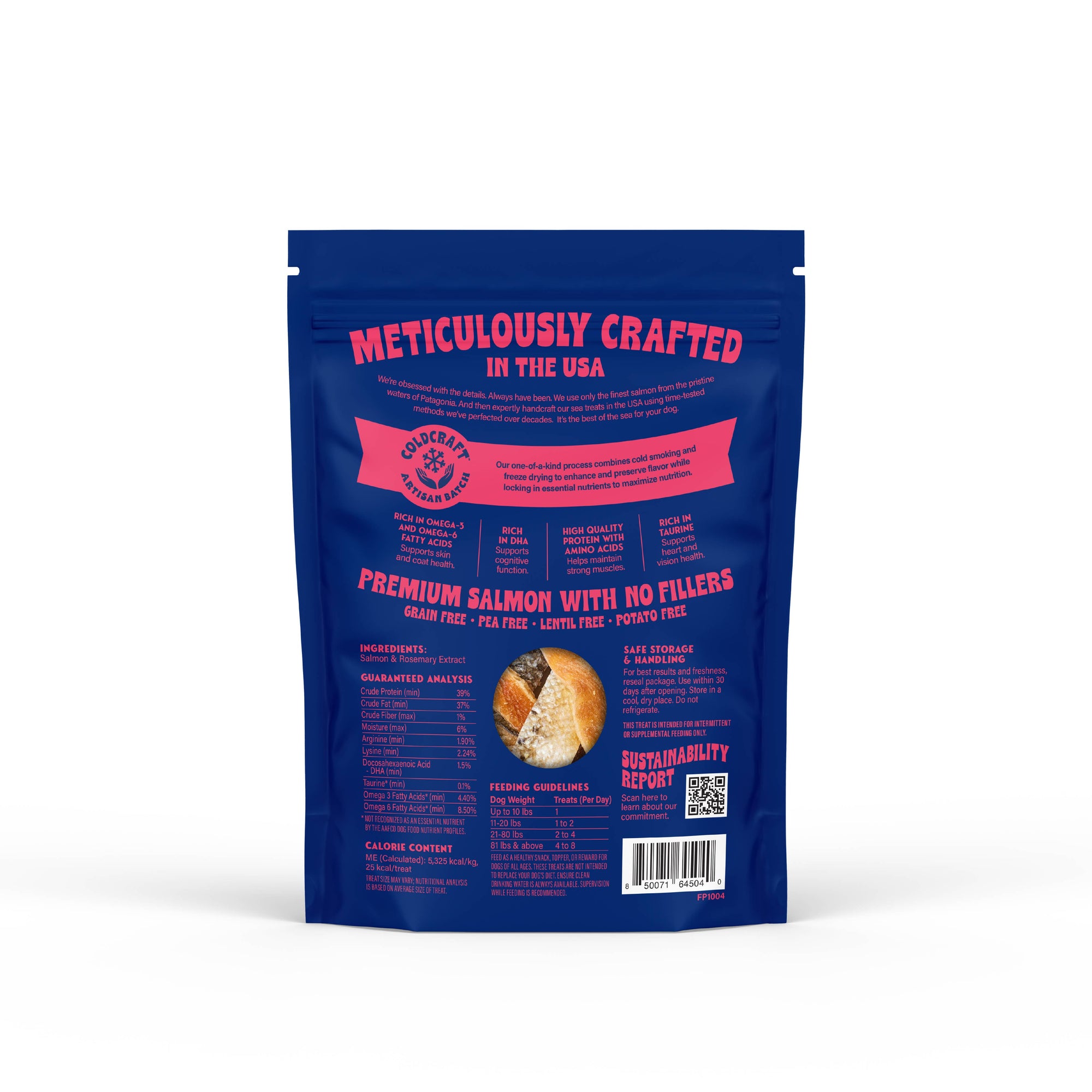 Finfare Pet Foods - Freeze-Dried Salmon Skin Strips for Dogs, 2oz