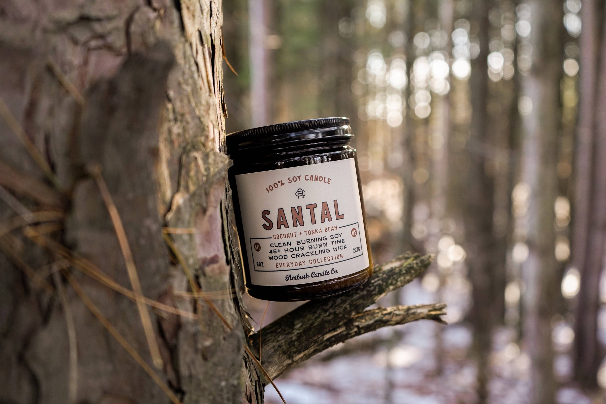 Ambush Candle Co. - Santal | Coconut + Tonka Bean 8oz Soy Candle