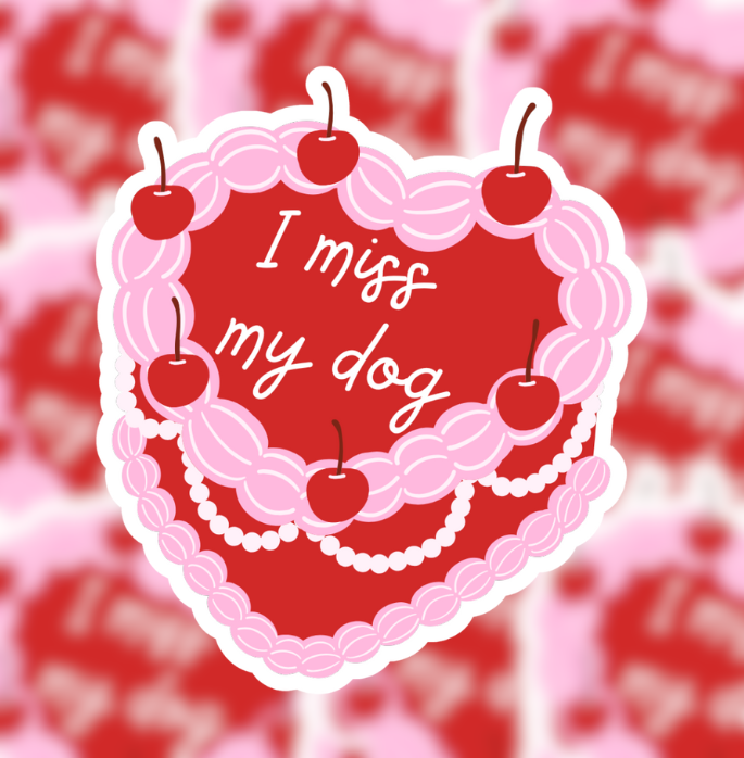 The Doggy District - I Miss My Dog Sticker