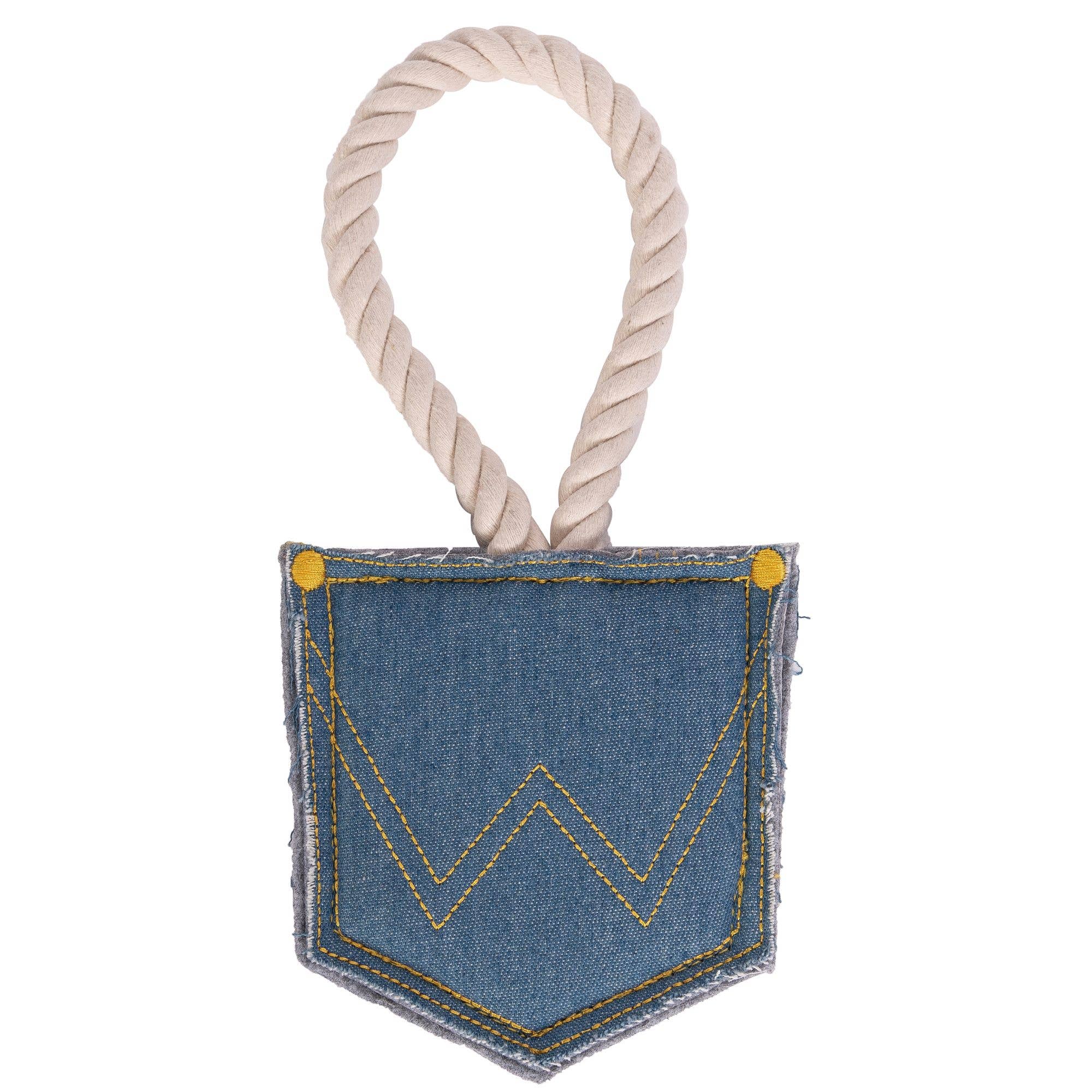 Lexington Pet & Wrangler Pet - Wrangler Pocket Felt and Rope Toy: OS - One Size