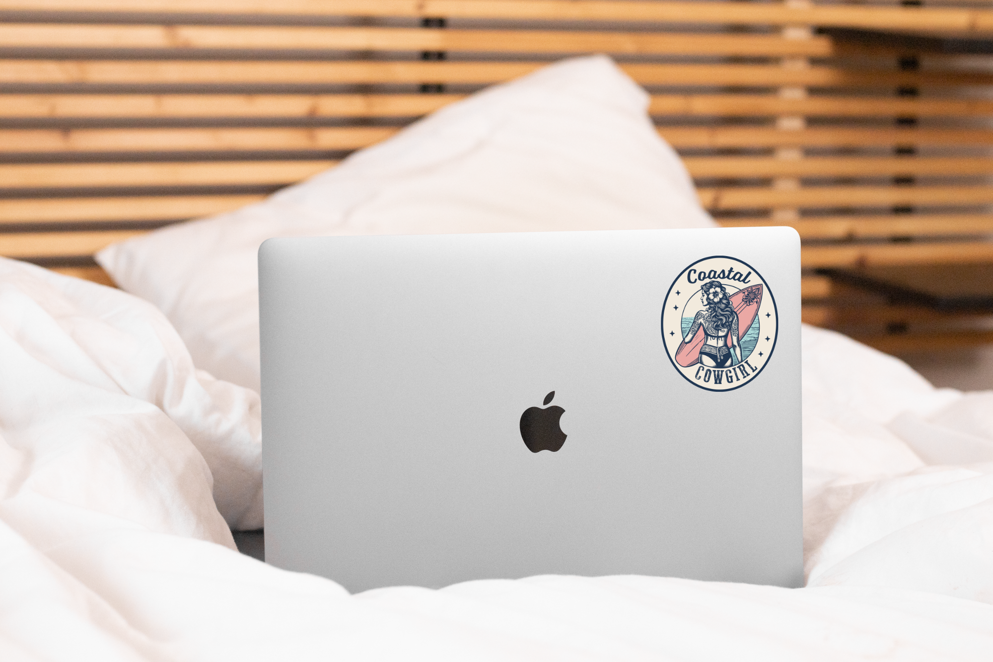 Yarnival - Coastal Cowgirl Sticker - west coast, surfing, ocean, sea