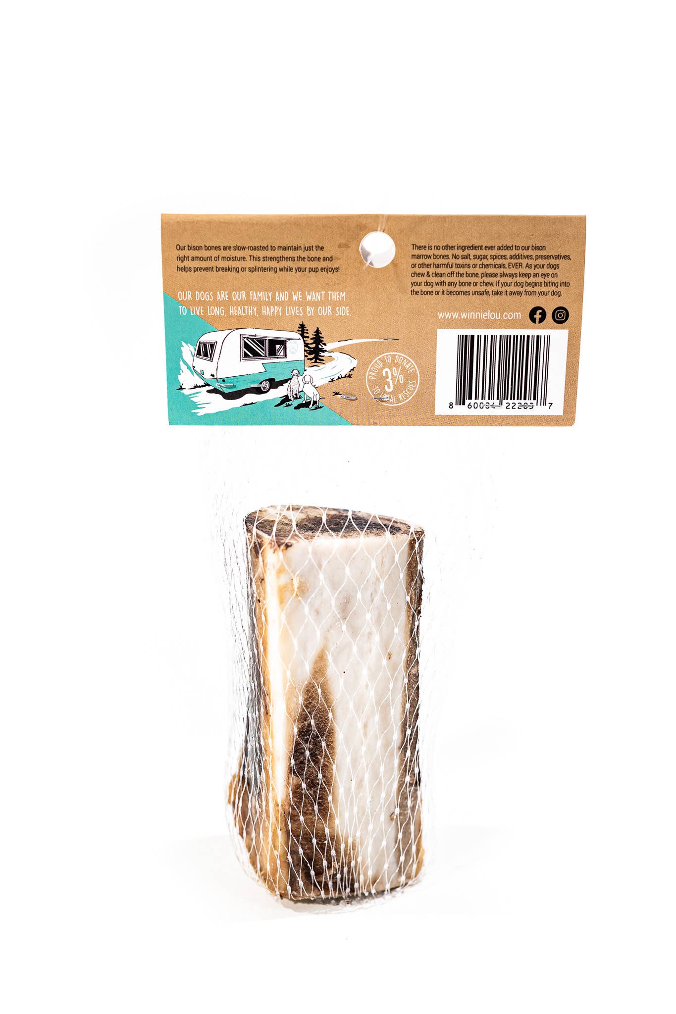Winnie Lou - Bison Marrow Bone - 4"