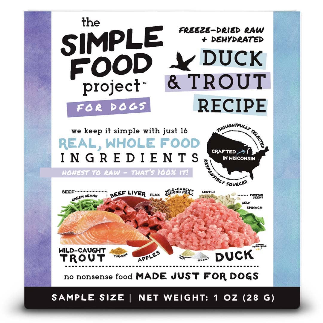 The Simple Food Project- Duck & Trout Recipe for Dogs: Original Nugge (1.5-lb)