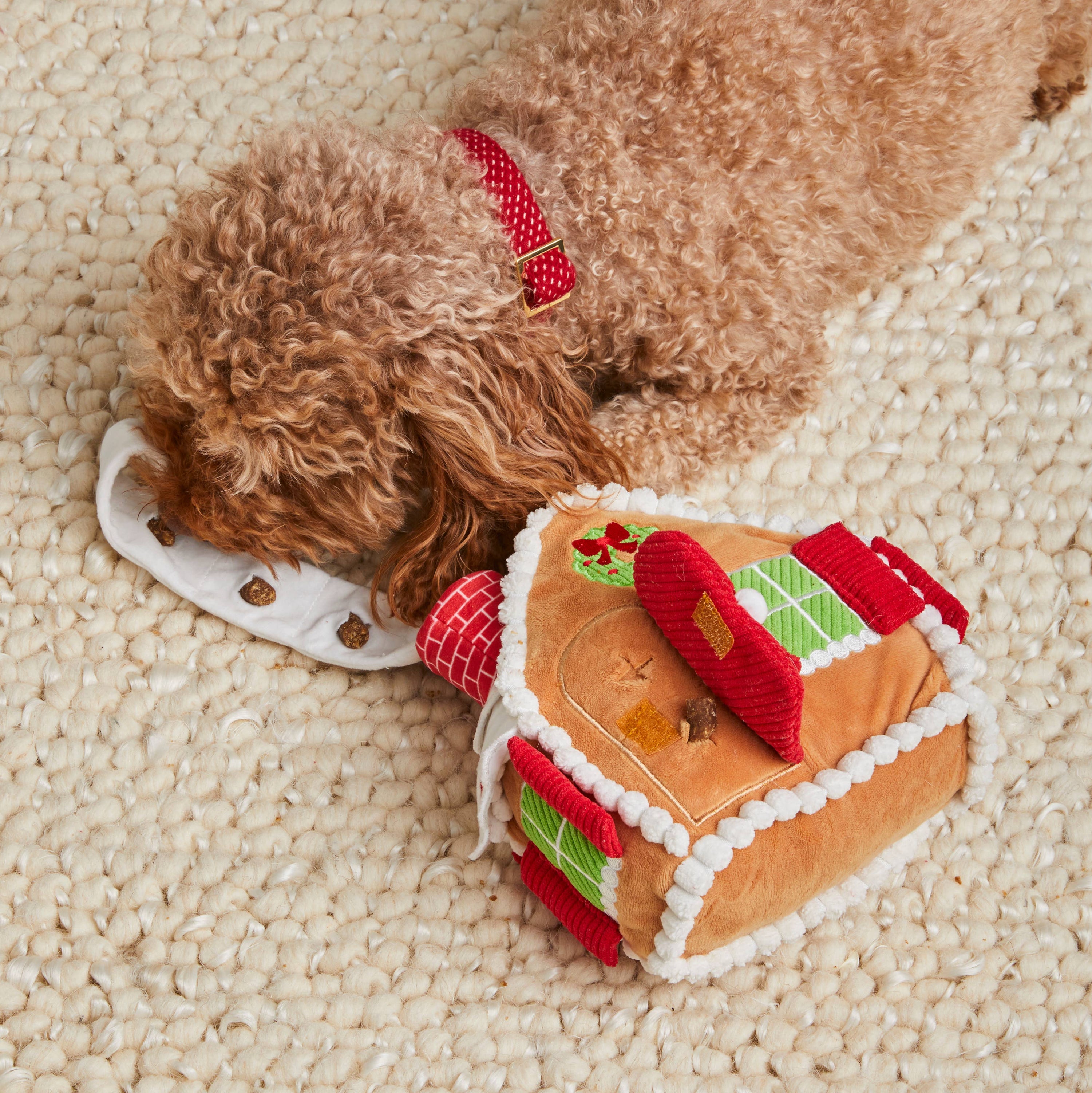 The Foggy Dog - Gingerbread House Interactive Snuffle Holiday Dog Toy
