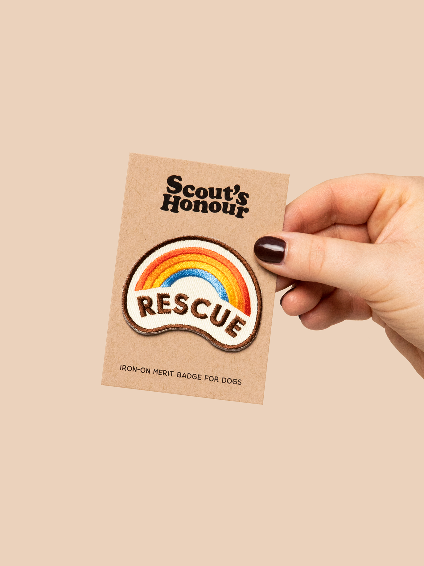 Scout's Honour Pty Ltd - Rescue iron-on patch for dogs and cats