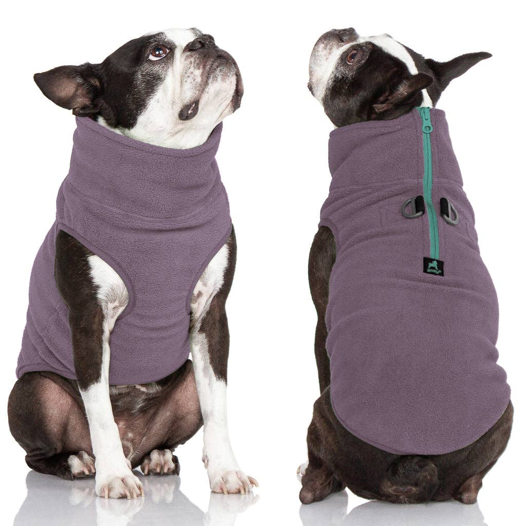 Gooby - #72211 Half Zip-Up Fleece Vest: Sand / Large