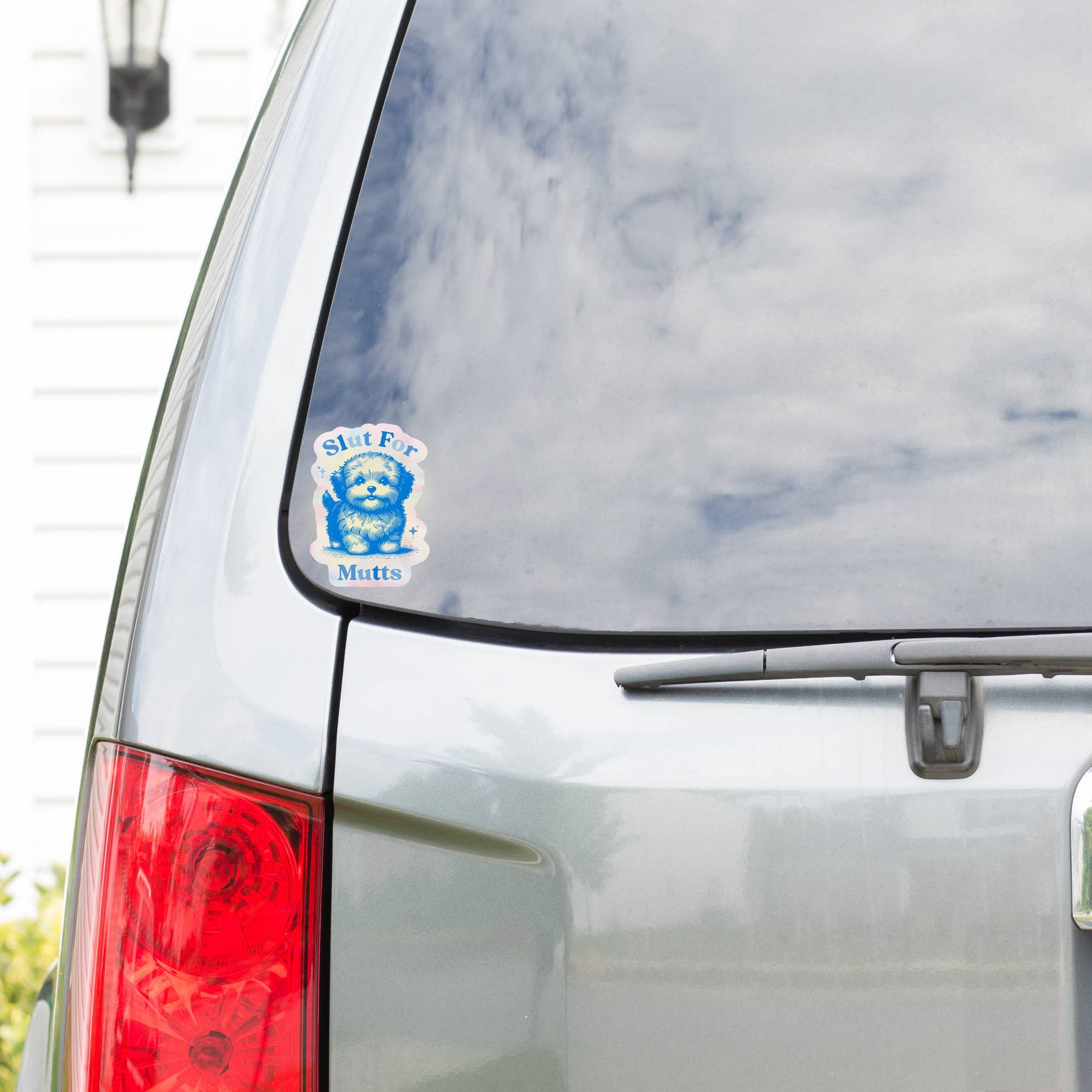 Juju and Moxie - Slut For Mutts Dog Pooch Rescue High Quality Vinyl Sticker