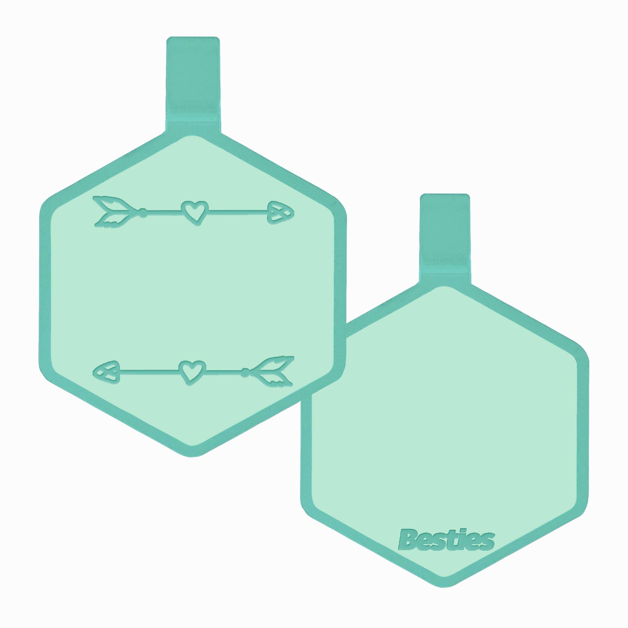 Besties Pets - Wild One Silicone Dog ID Tag: Flamingo Pink