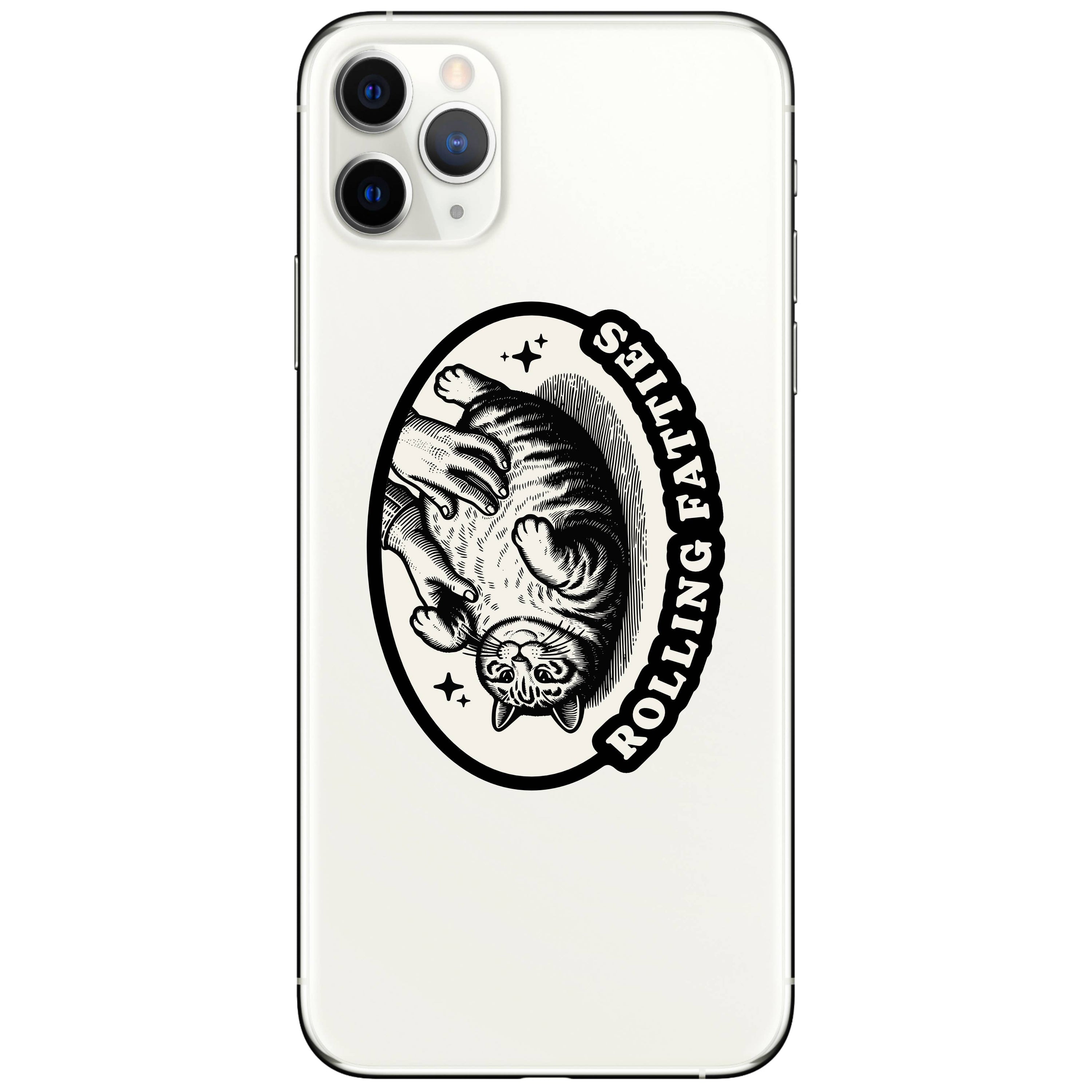 Juju and Moxie - Fat Cat Feline Kitty Funny Humor High Quality Vinyl Sticker