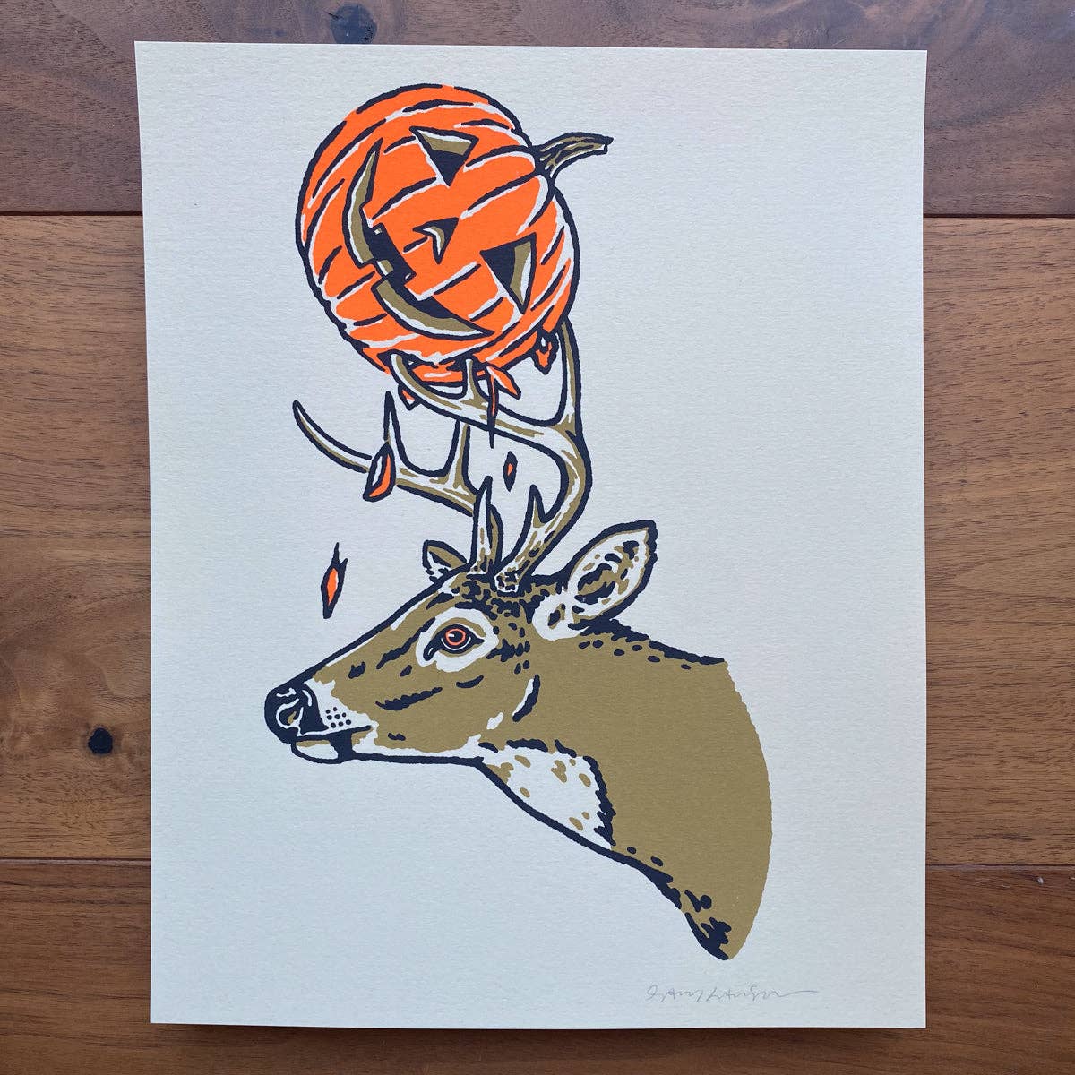 Steel Bison - BUCK LANTERN - 8x10in Print #432