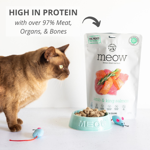 The New Zealand Natural Pet Food Co - Meow Lamb & King Salmon Freeze Dried Cat Food 1.76oz | 9.9oz: 1.76oz