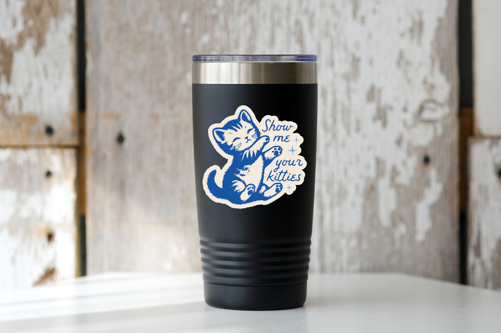 Yarnival - Show Me Your Kitties Sticker - cat, kitten, pet shop, rescue