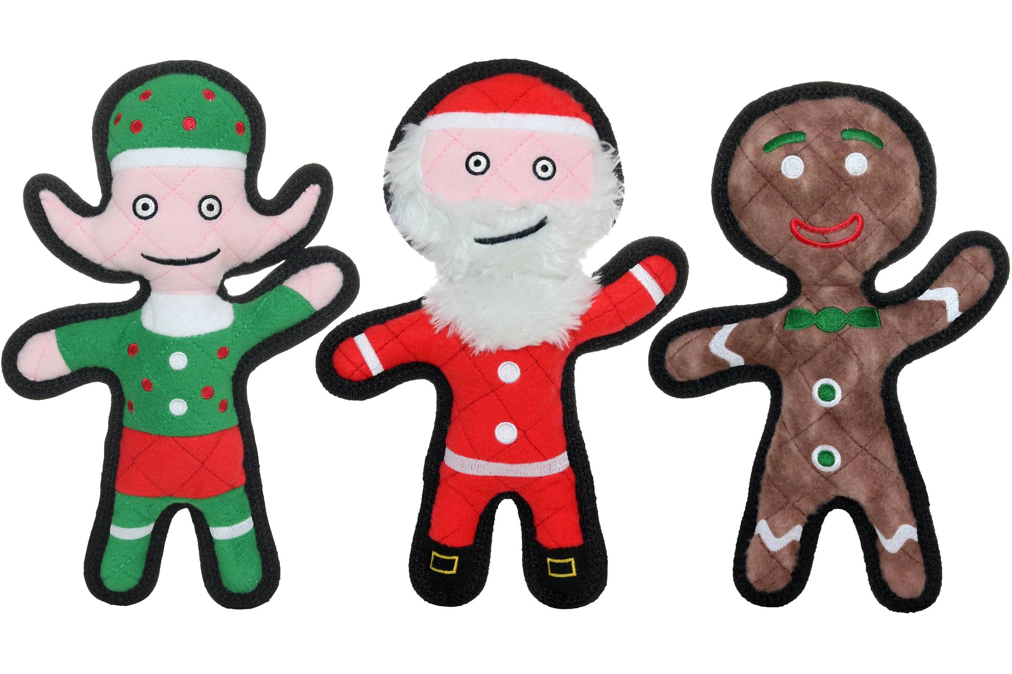 Tuffy Dog Toys - VIP Products - Tuffy Gingerbread Man - Christmas, Durable, Squeaky Dog Toy