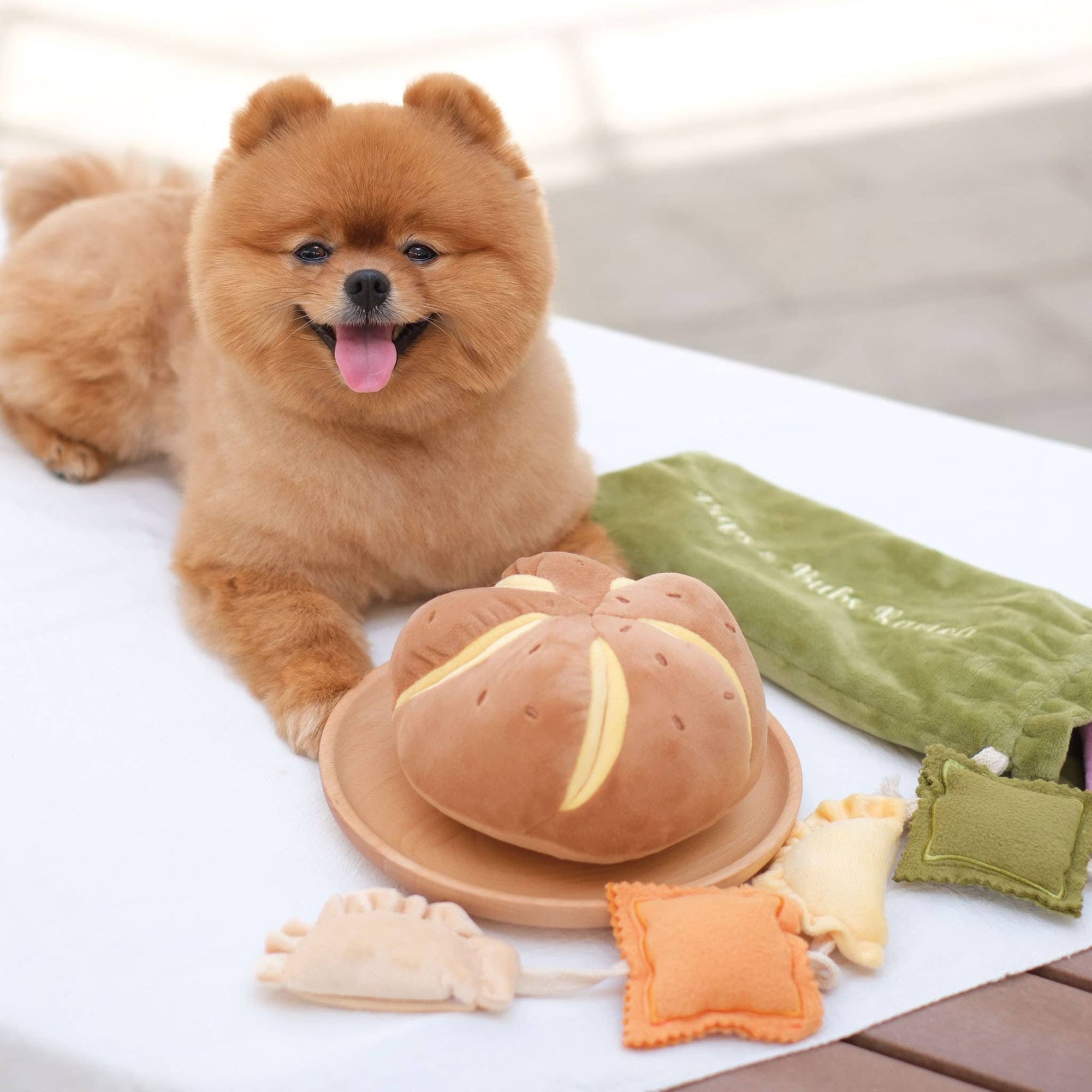 Pups & Bubs - Cheesy Bread Nosework Enrichment Toy | Silent