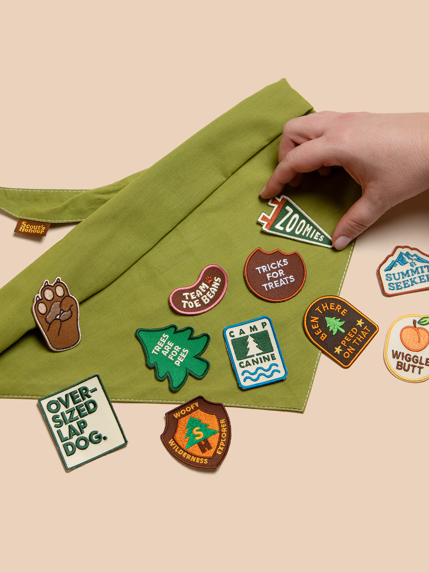 Scout's Honour Pty Ltd - Trees are for Pees iron-on patch for dogs and cats
